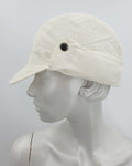 Luhta, white outdoor hat with alpine skiing motif, from the 80s