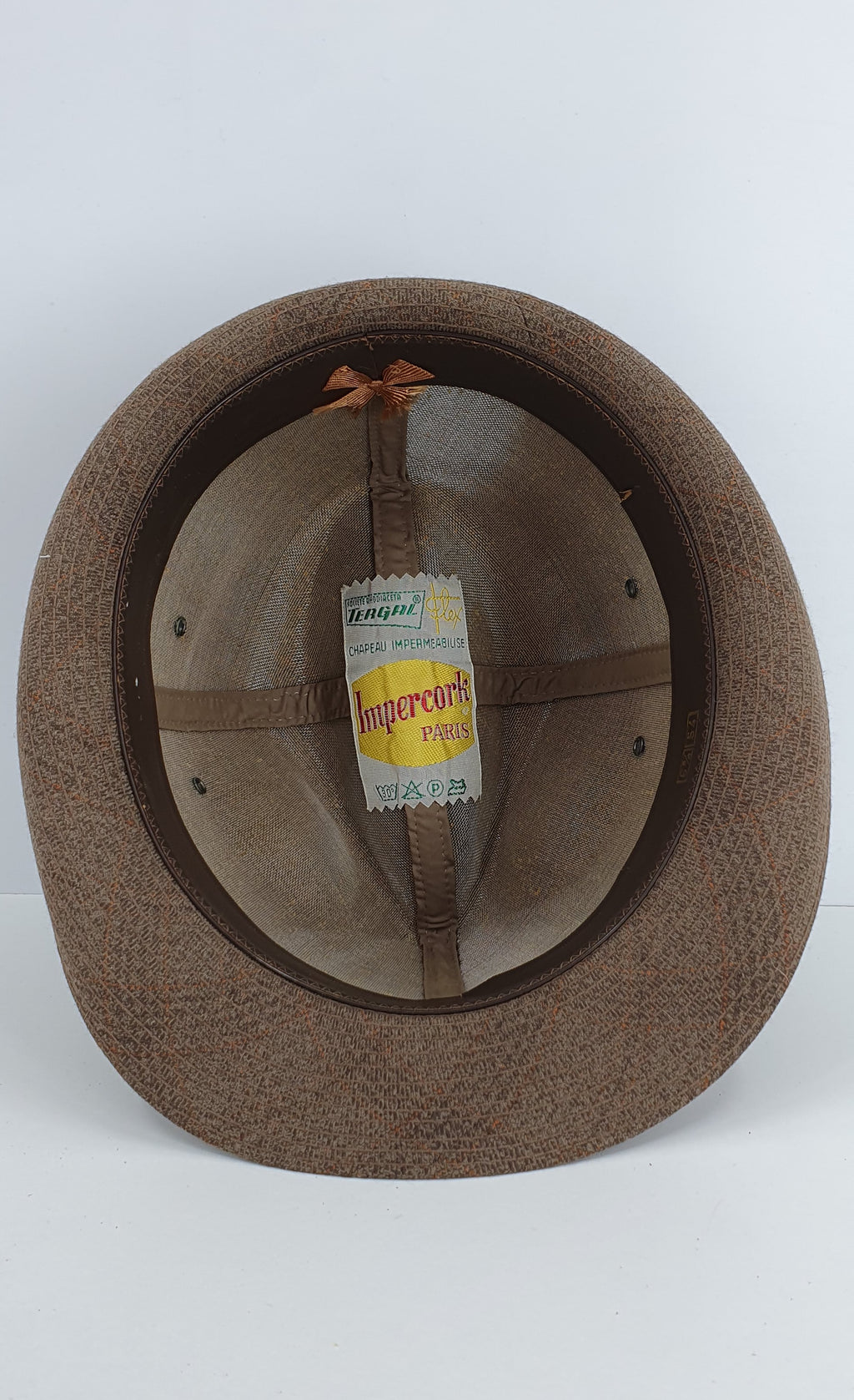 Impercork, miesten fedora hattu 70-luvulta, koko 54cm