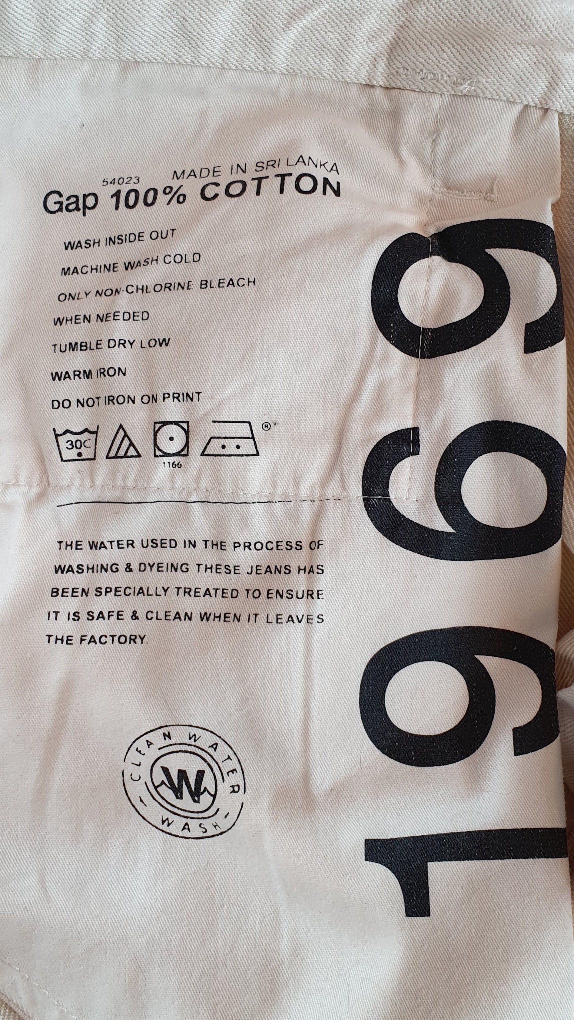 GAP 1969, men's Worker jeans from the 2000s, unused, size 33x32