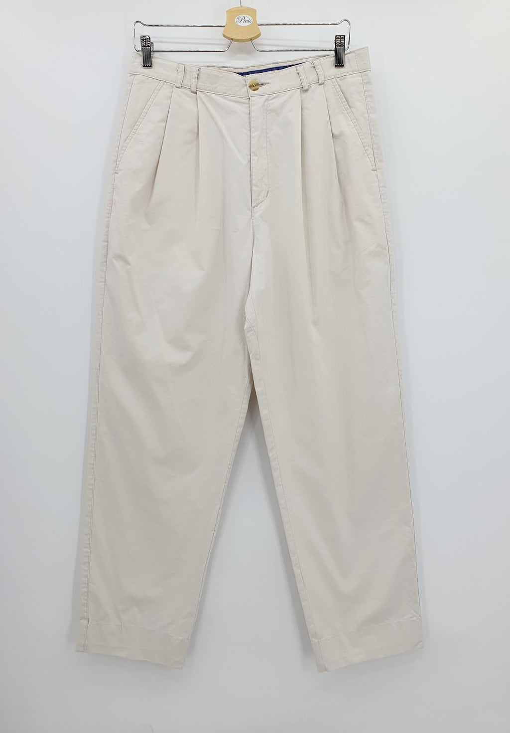 Luhta, miesten puuvillahousut 80-luvulta, koko S