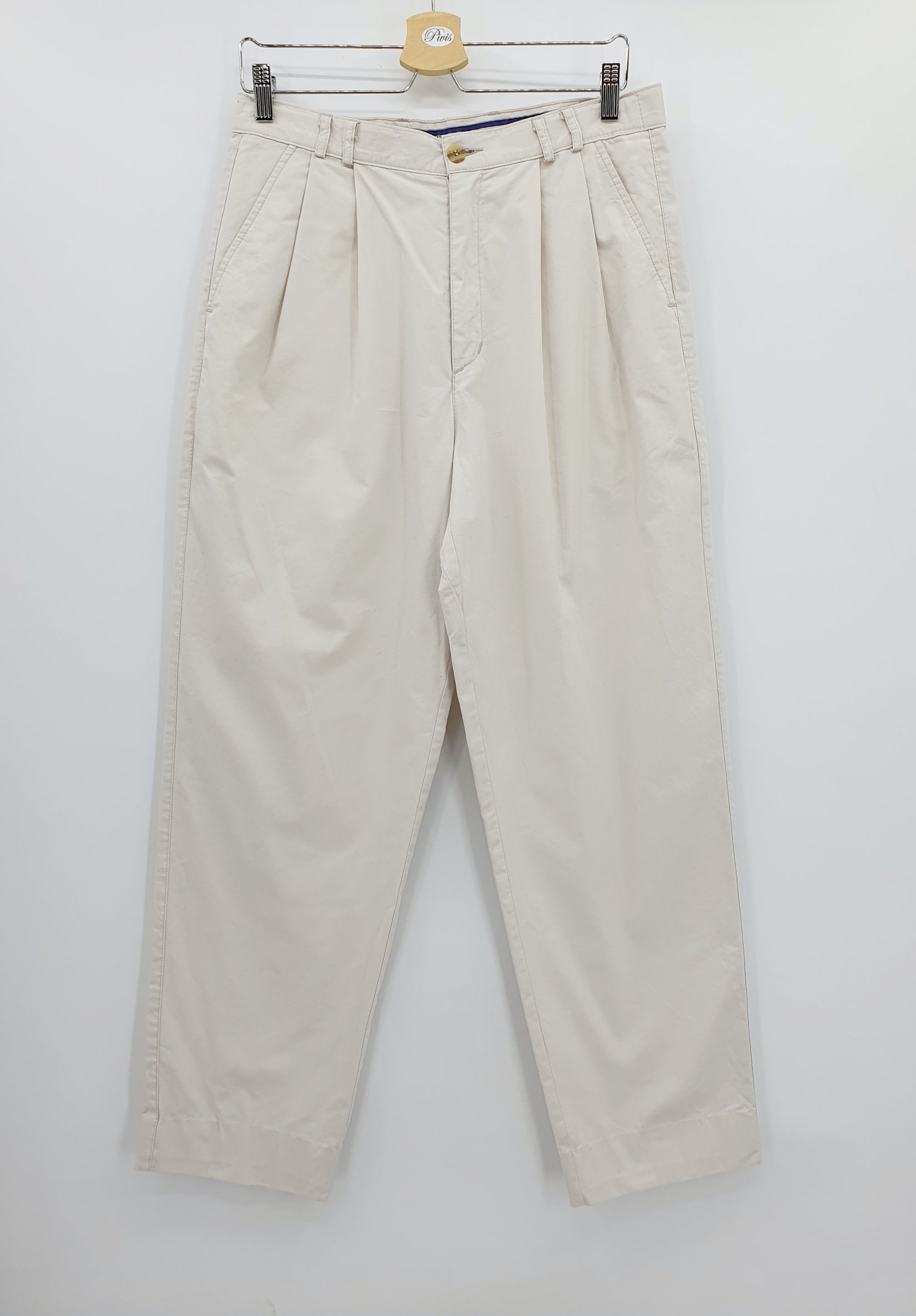 Luhta, miesten puuvillahousut 80-luvulta, koko S