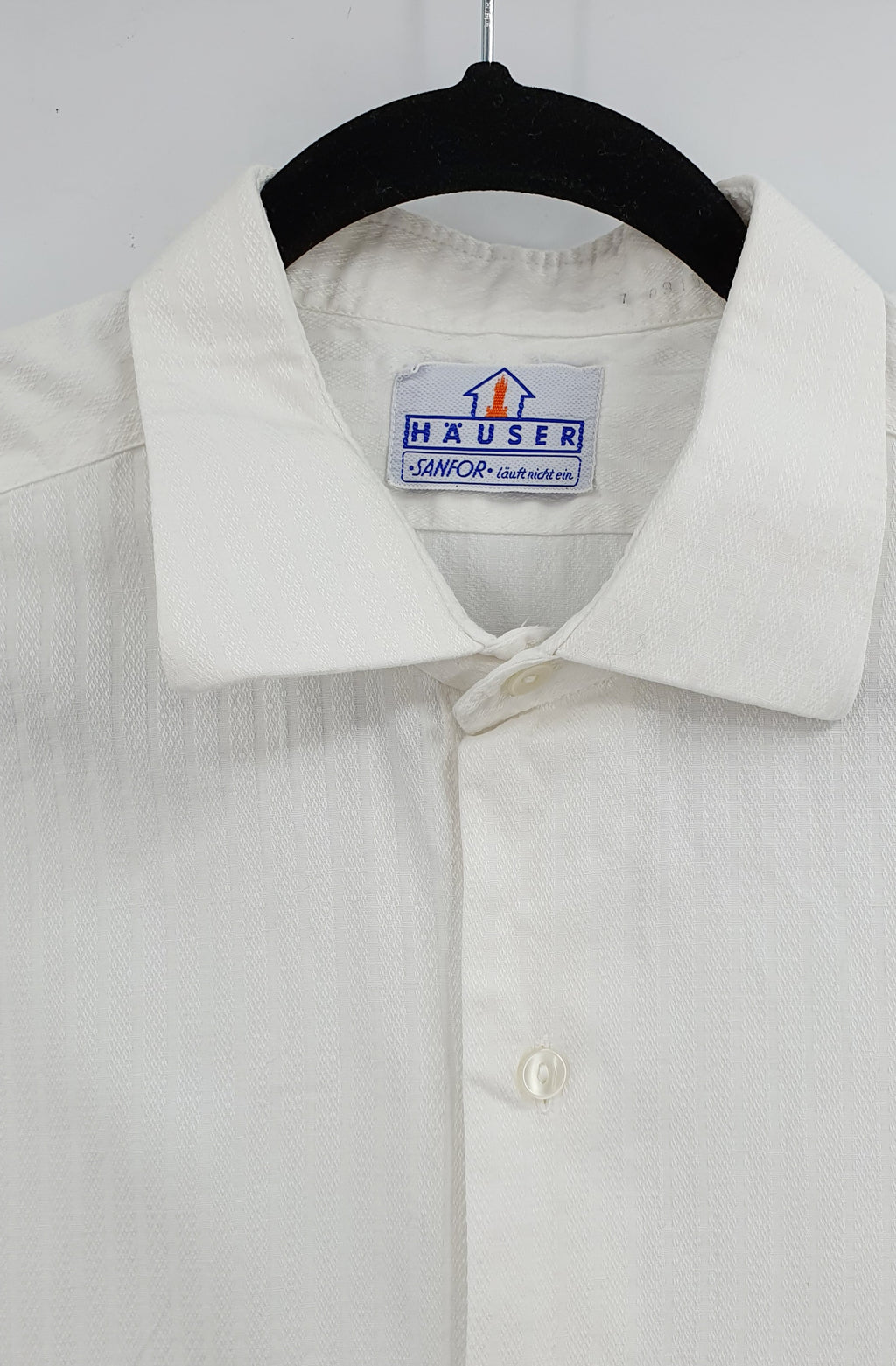 Häuser, men's white cotton shirt from the 70s, size M/L