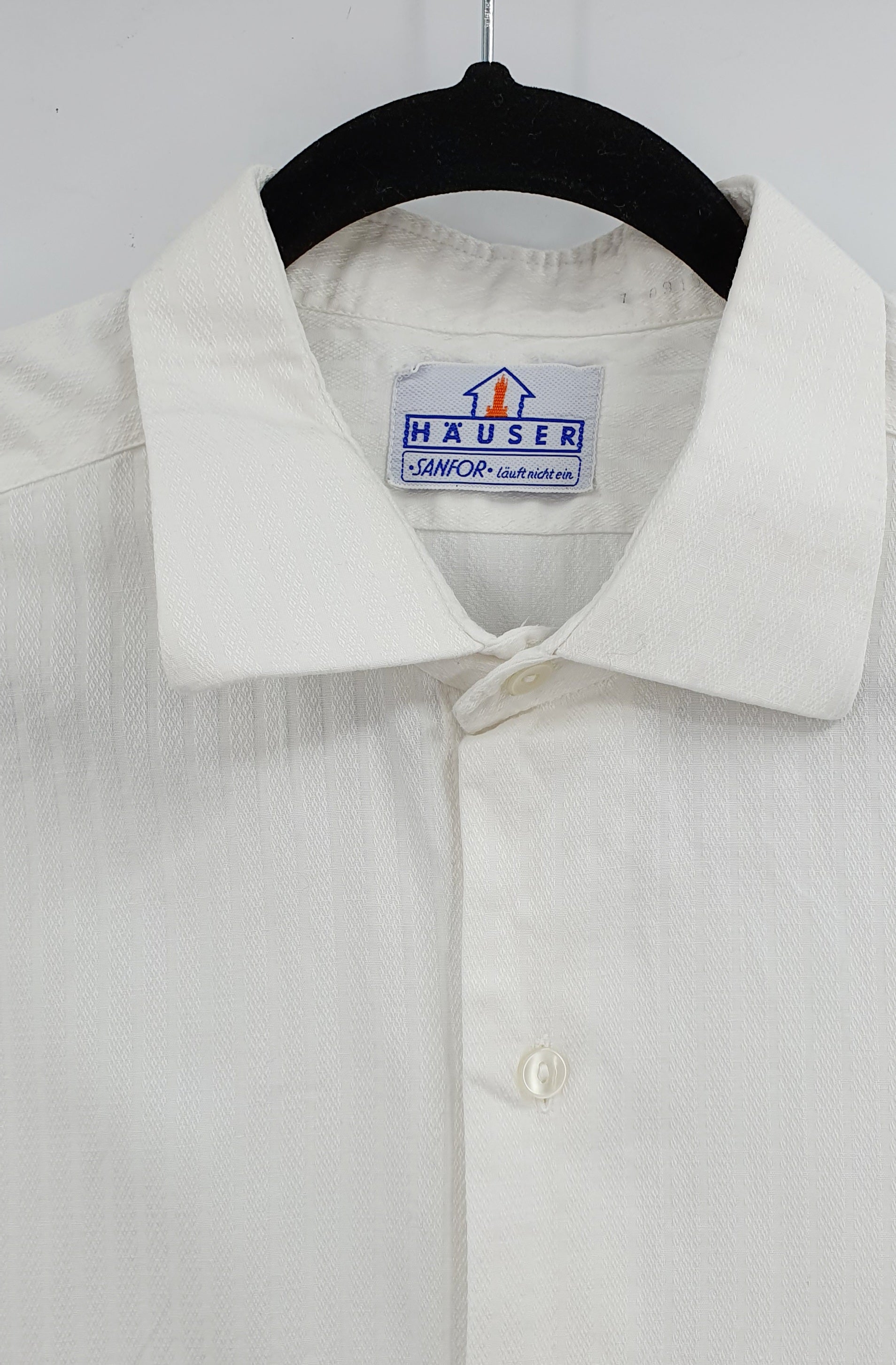 Häuser, men's white cotton shirt from the 70s, size M/L