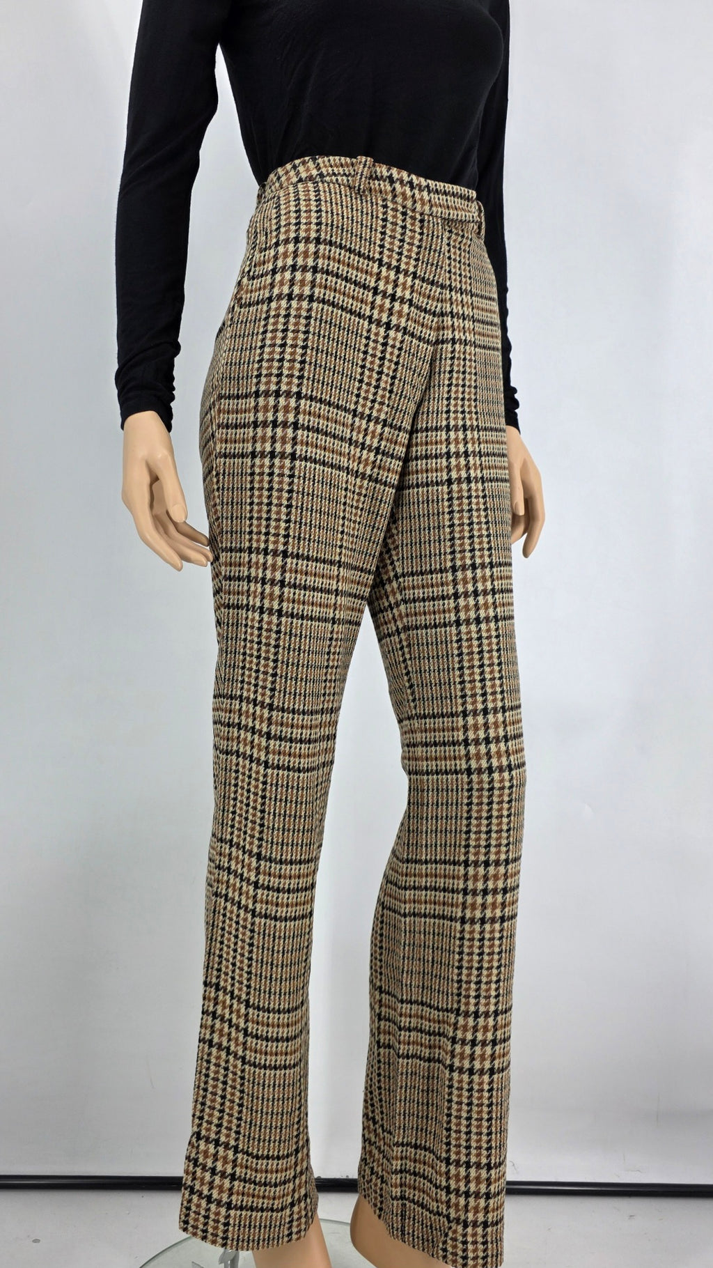 Ril's, women's wool checked trousers, waist 76cm, size 38