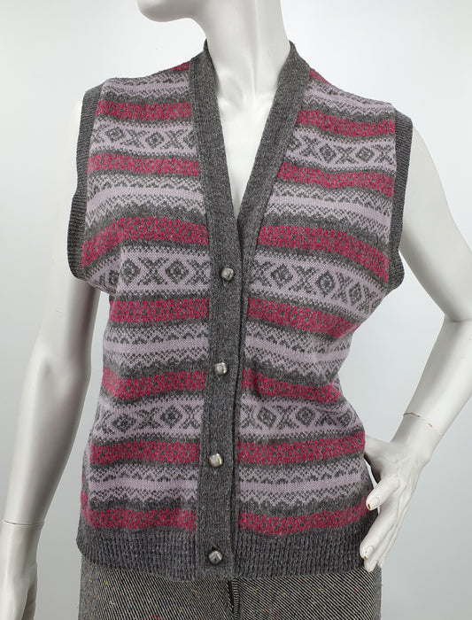 Vuolan Kutomo, knitted vest from the 80s, size 38