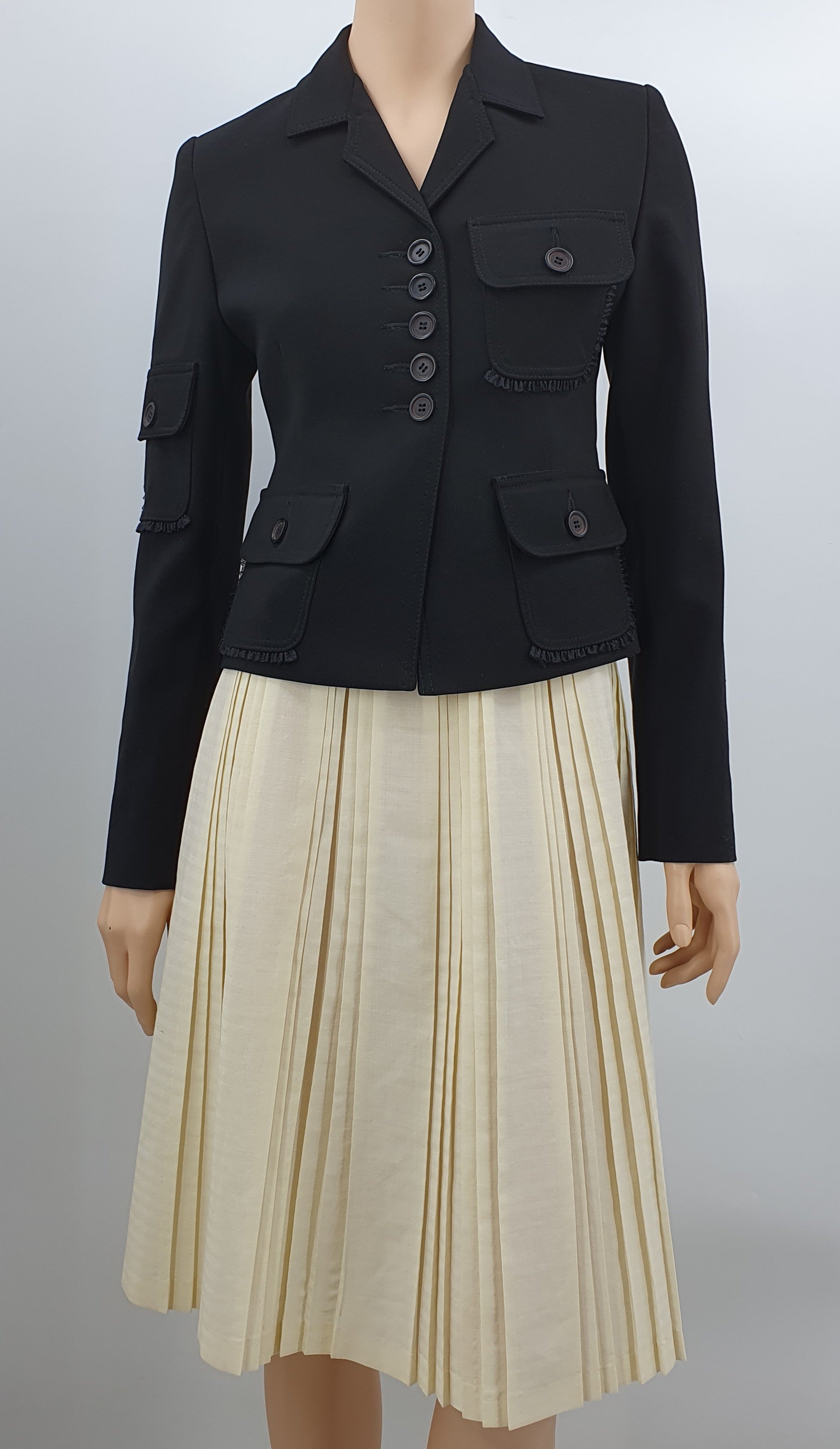 Angel, women's black jacket from the 2000s, size 34(36)