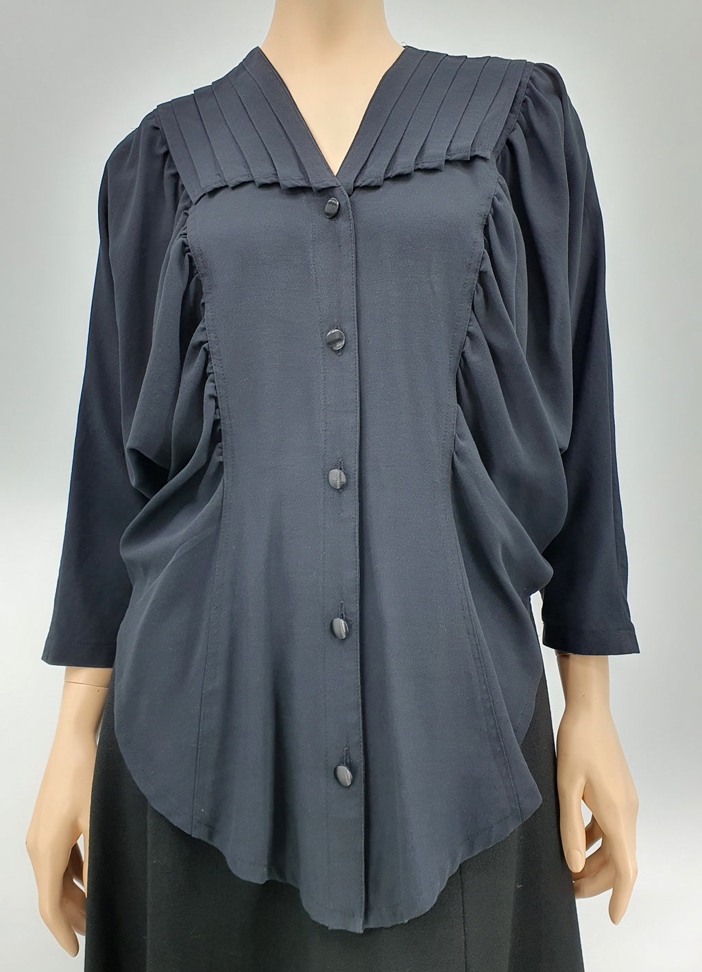 Petuliina Oy, black jacket from the 80s, size 38-40-(42)