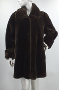Martinelli, dark brown faux fur jacket from the 90s, size 42