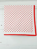 Polkadot vintage scarf, punavalkoinen