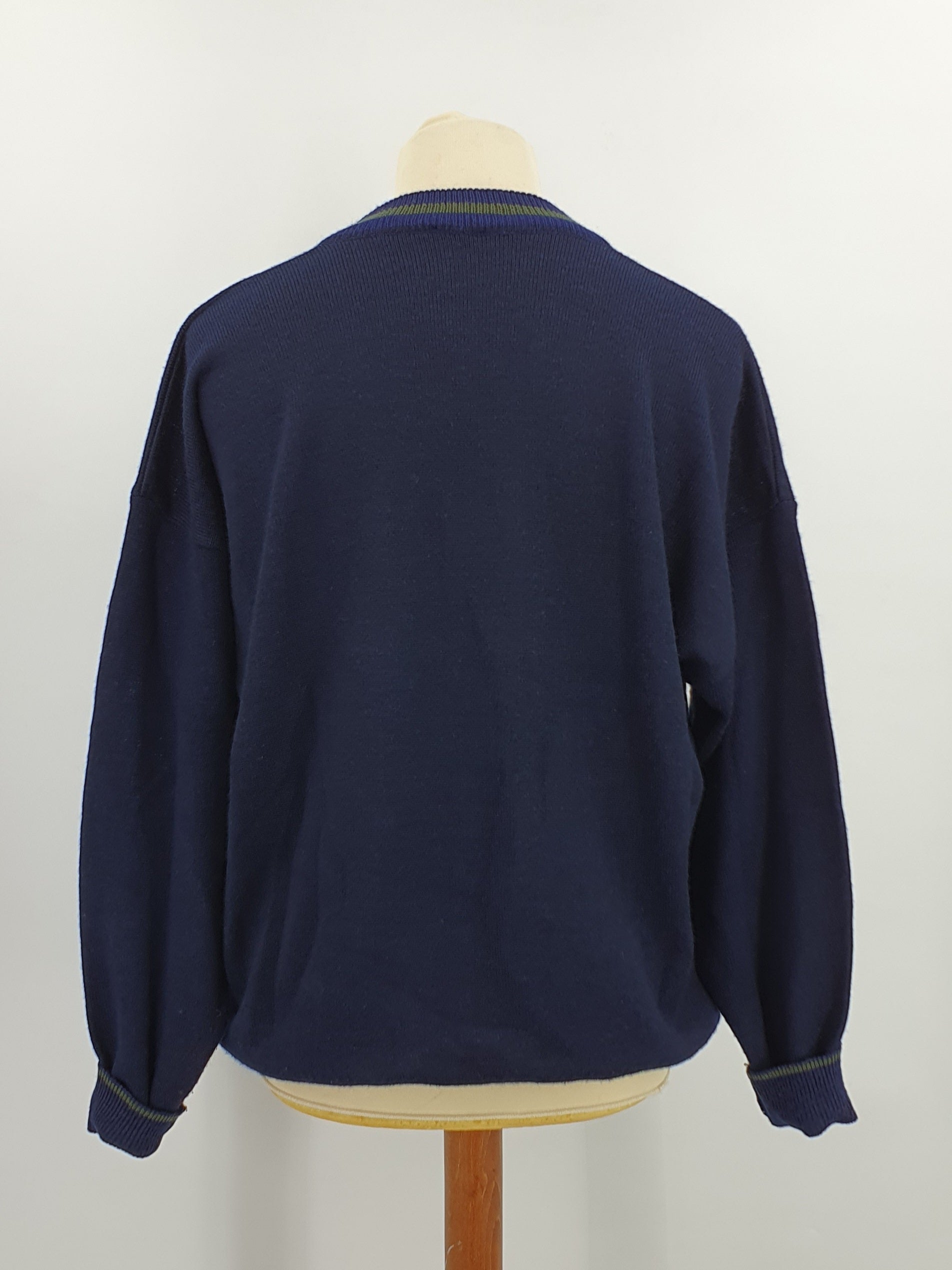Vico Rinaldi, miesten neulepaita 80-luvulta, valmistettu Italiassa, koko L-XL