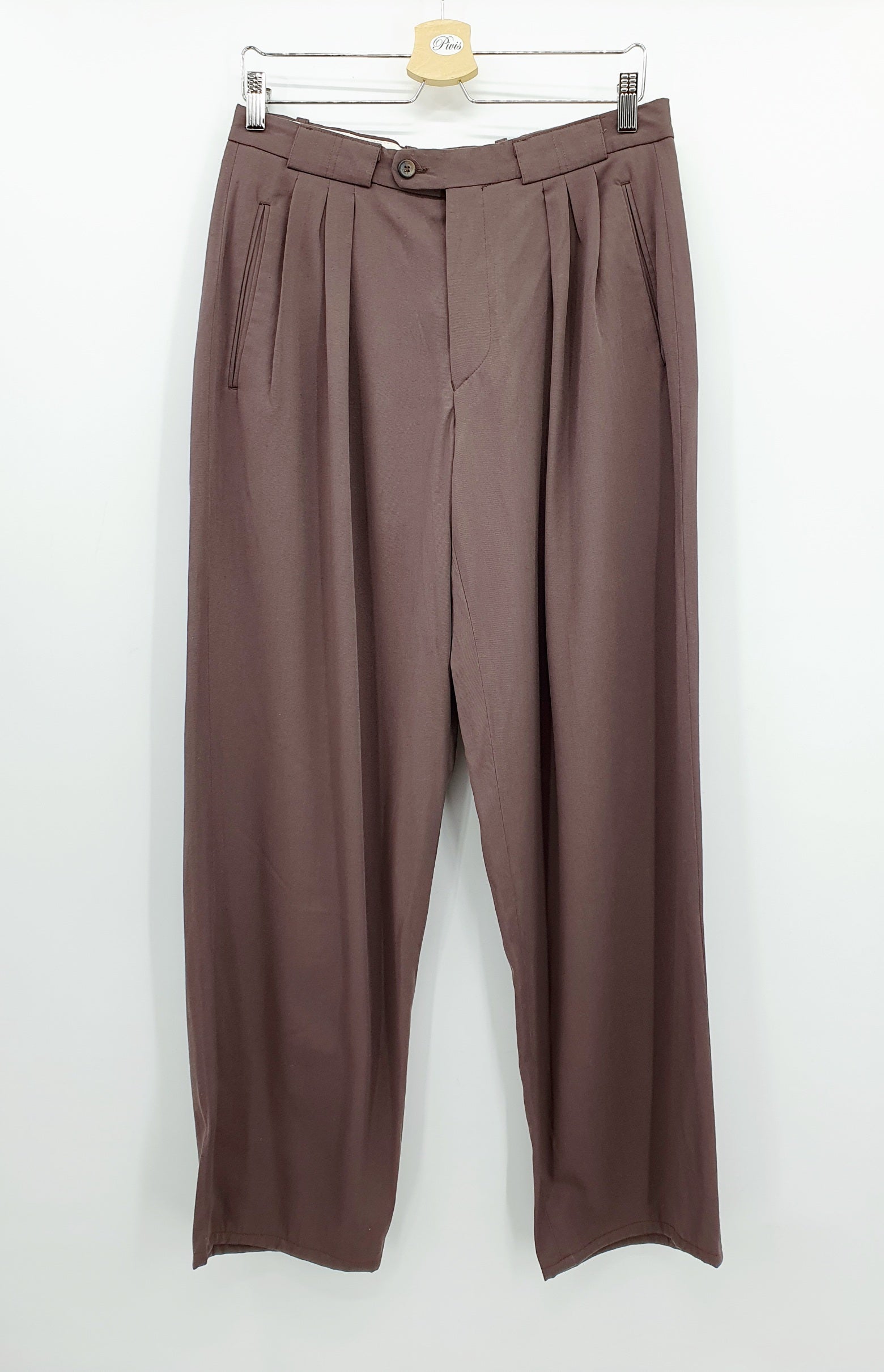 Miesten suorat housut 90-luvulta Väri vanha roosa Korkeavyötäröiset