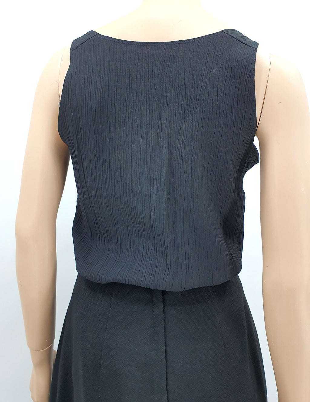 Black top with a checkered pattern, 80s-90s, size 38