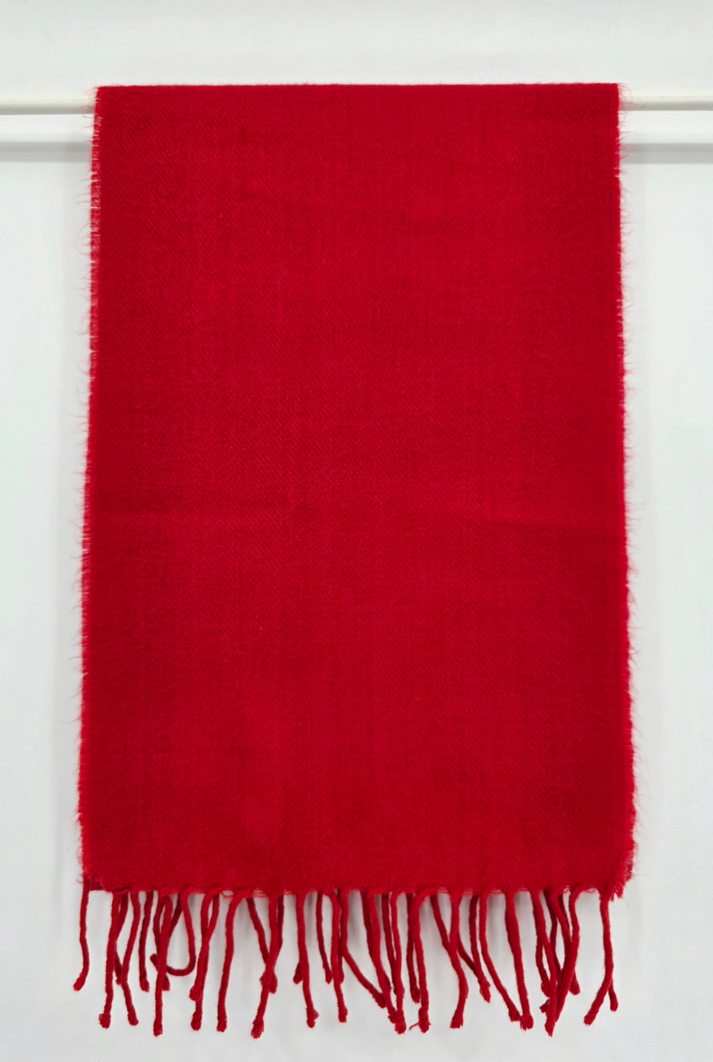 Red long scarf, size 26x170cm