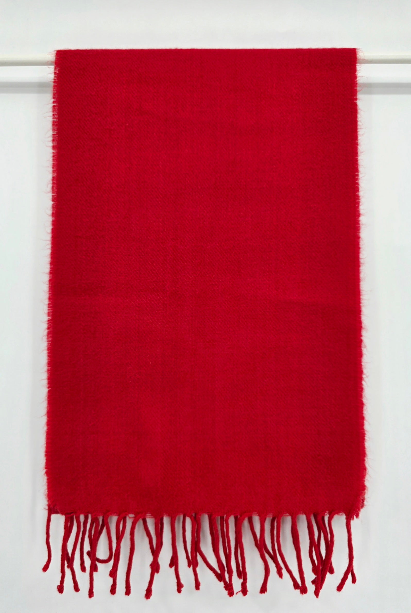 Red long scarf, size 26x170cm