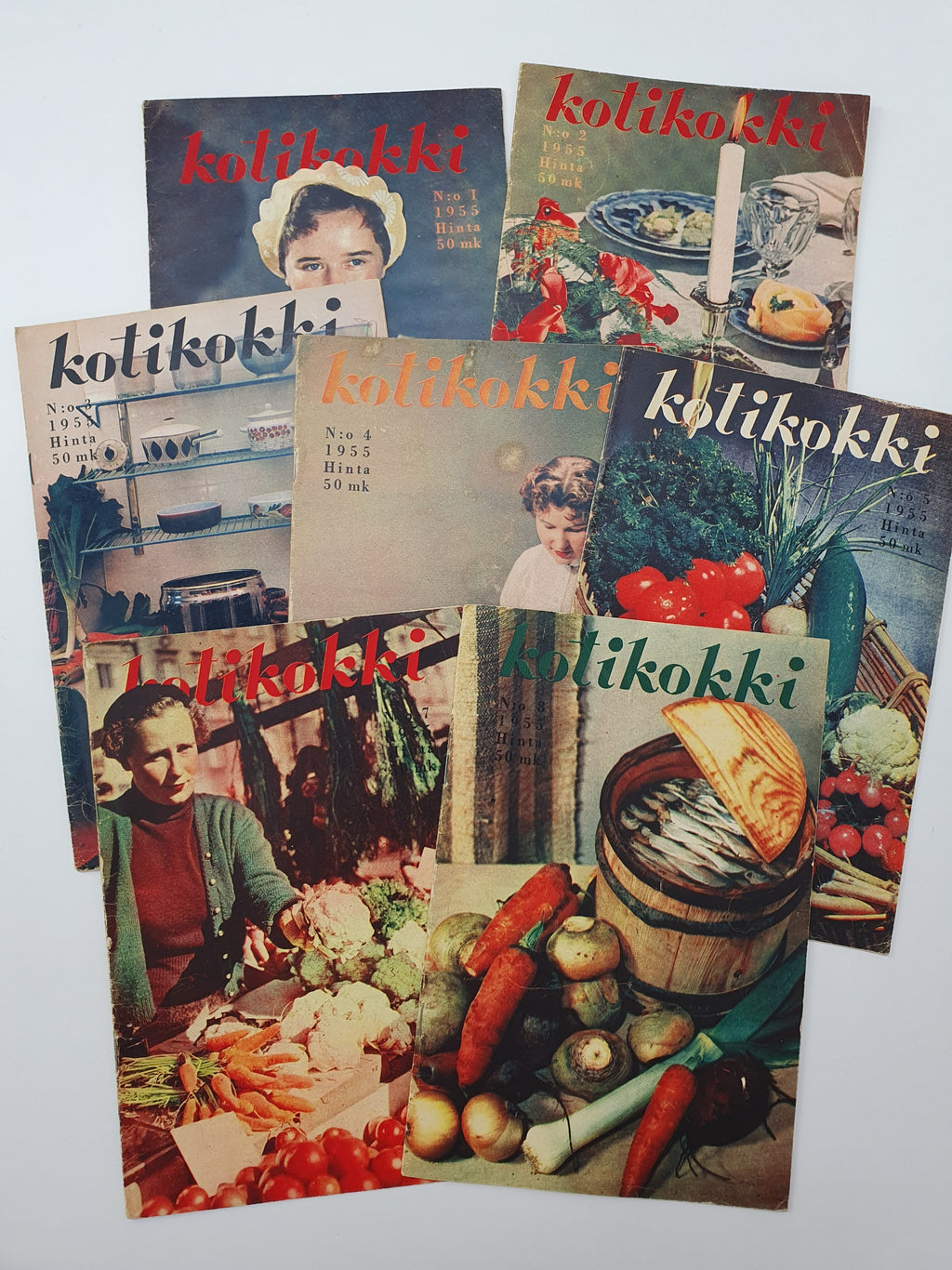 Kotikokki keräilylehdet vuodelta 1955