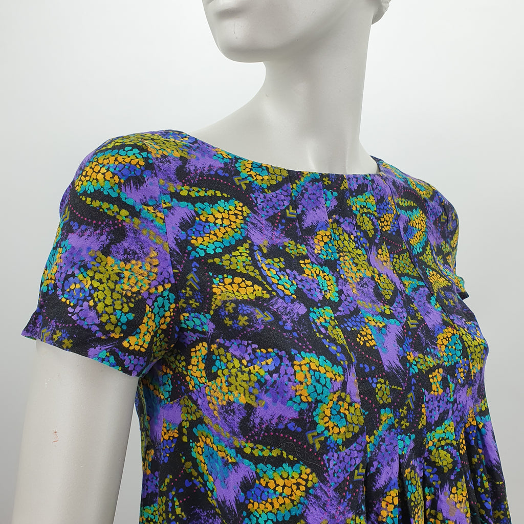 Cotton mini dress with puffy skirt, size 34/36