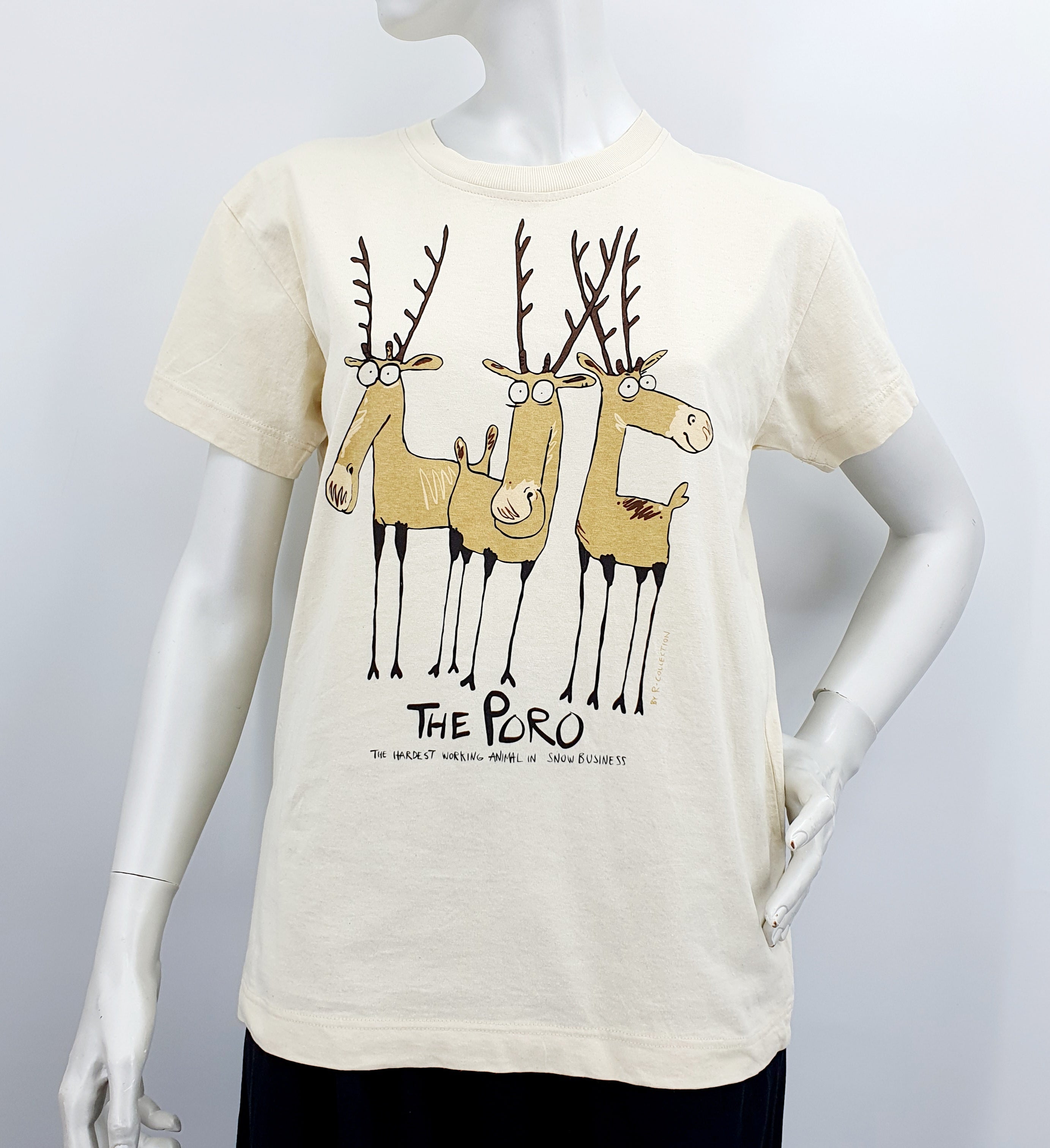 R-Collection, unused "The Reindeer" T-shirt from the 90s, size 36 (S)