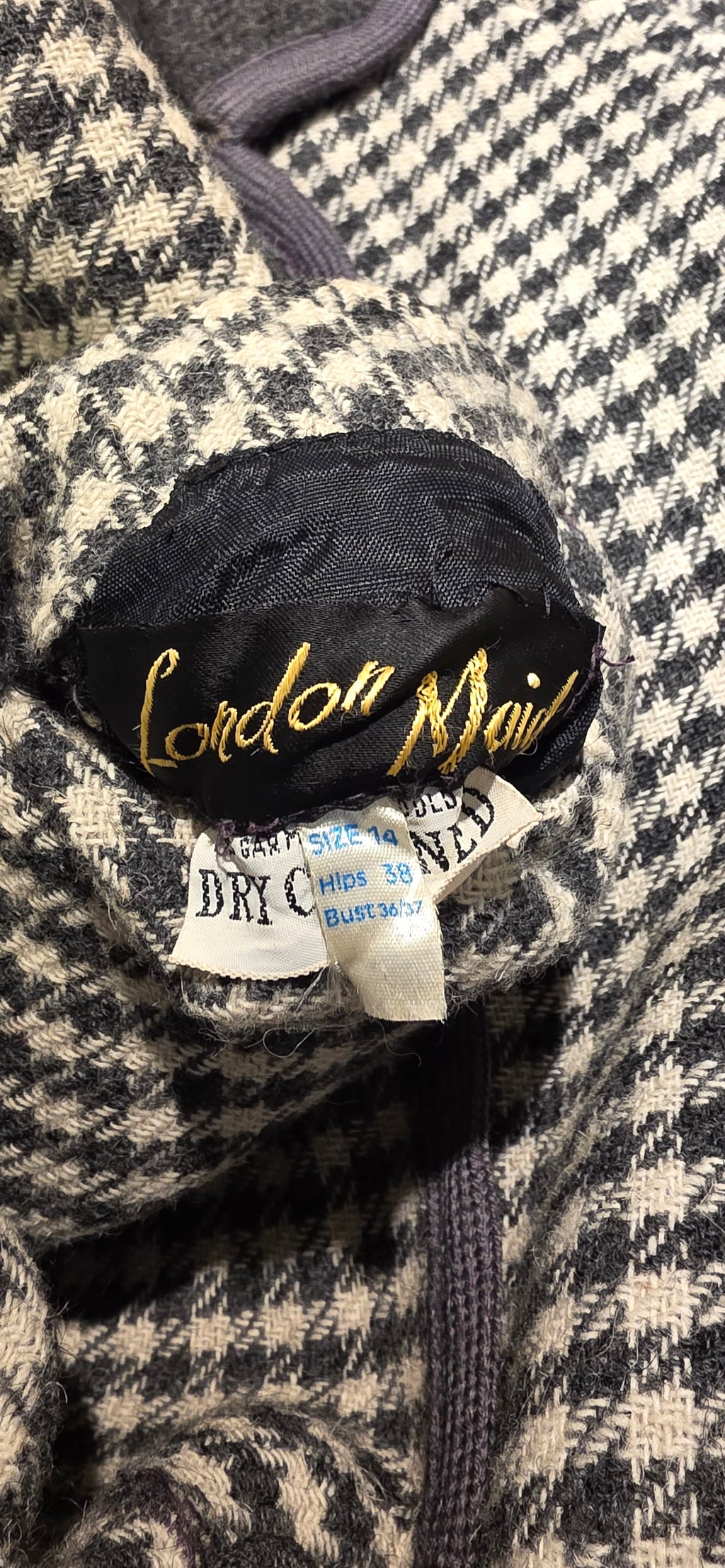 London Maid, wool reversible jacket from the 60s, size 38-40-42