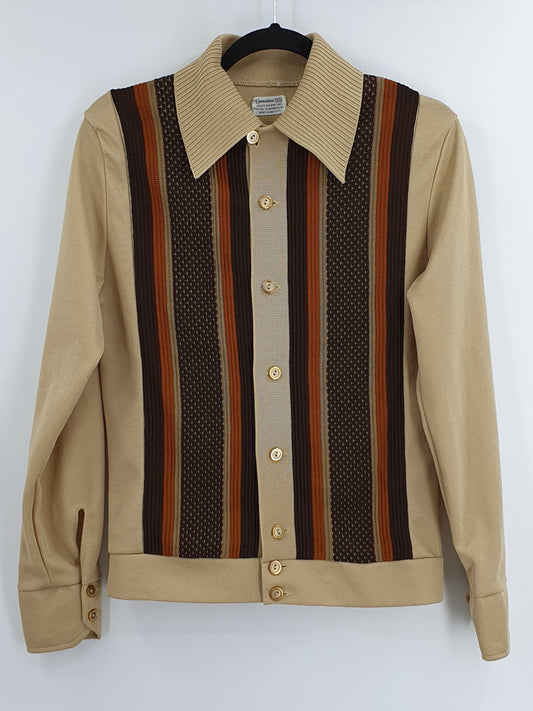 Commodore, brown men's retro jacket from the 60s-70s, women's size 36, men's XS