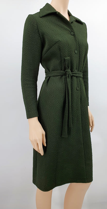 Kaarina, dark green dress from the 60s-70s, size 36-38