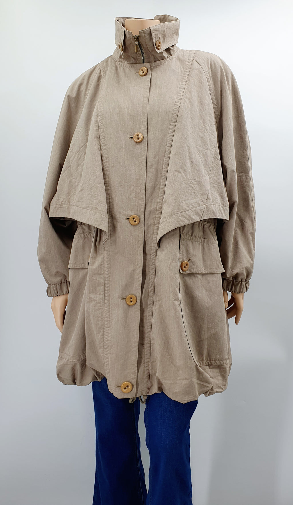 Gil Bret, light brown trench coat from the 90s-2000s, size 42-44-46