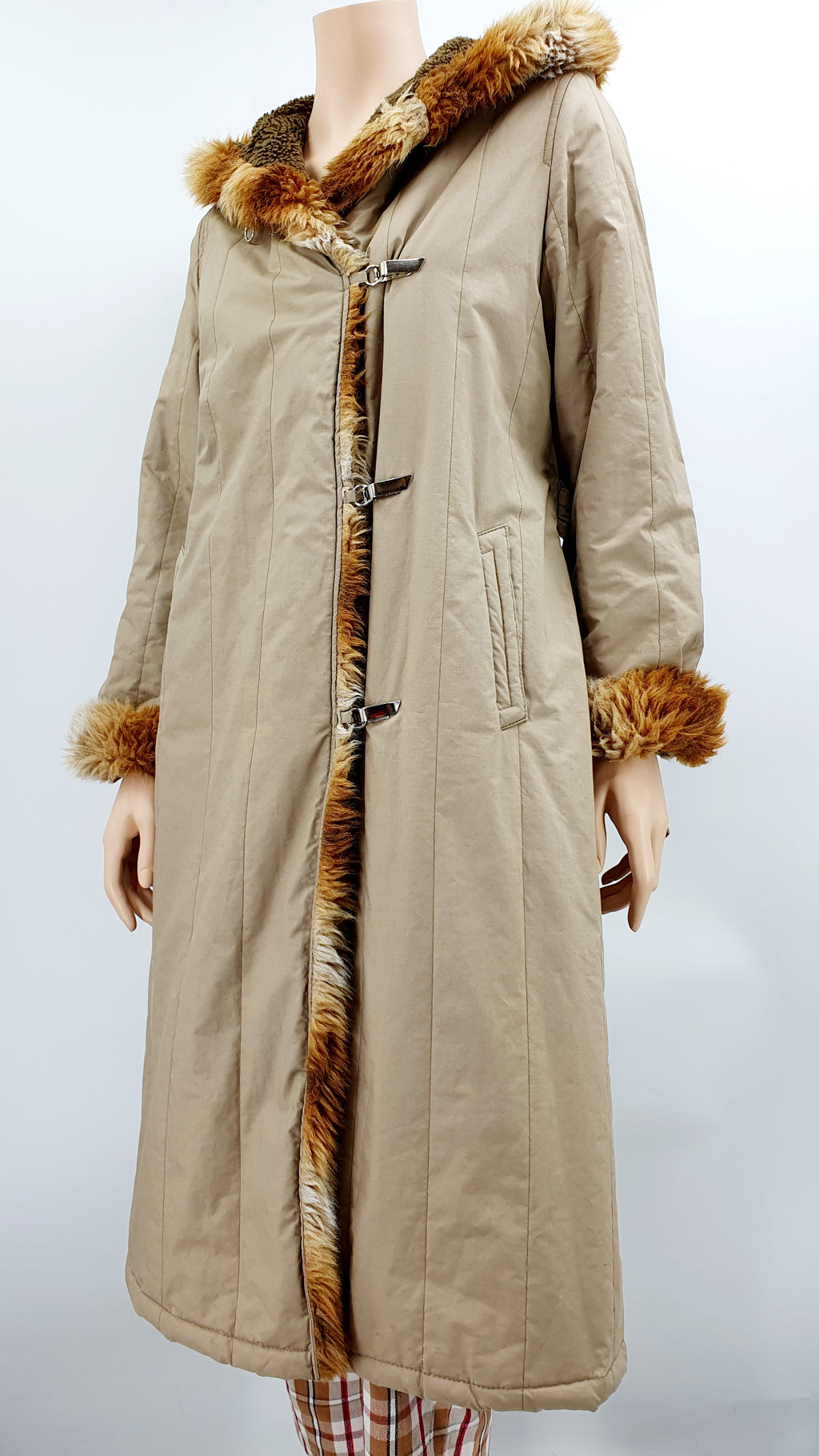 Piiron, long winter jacket from the 70s-80s, size 38