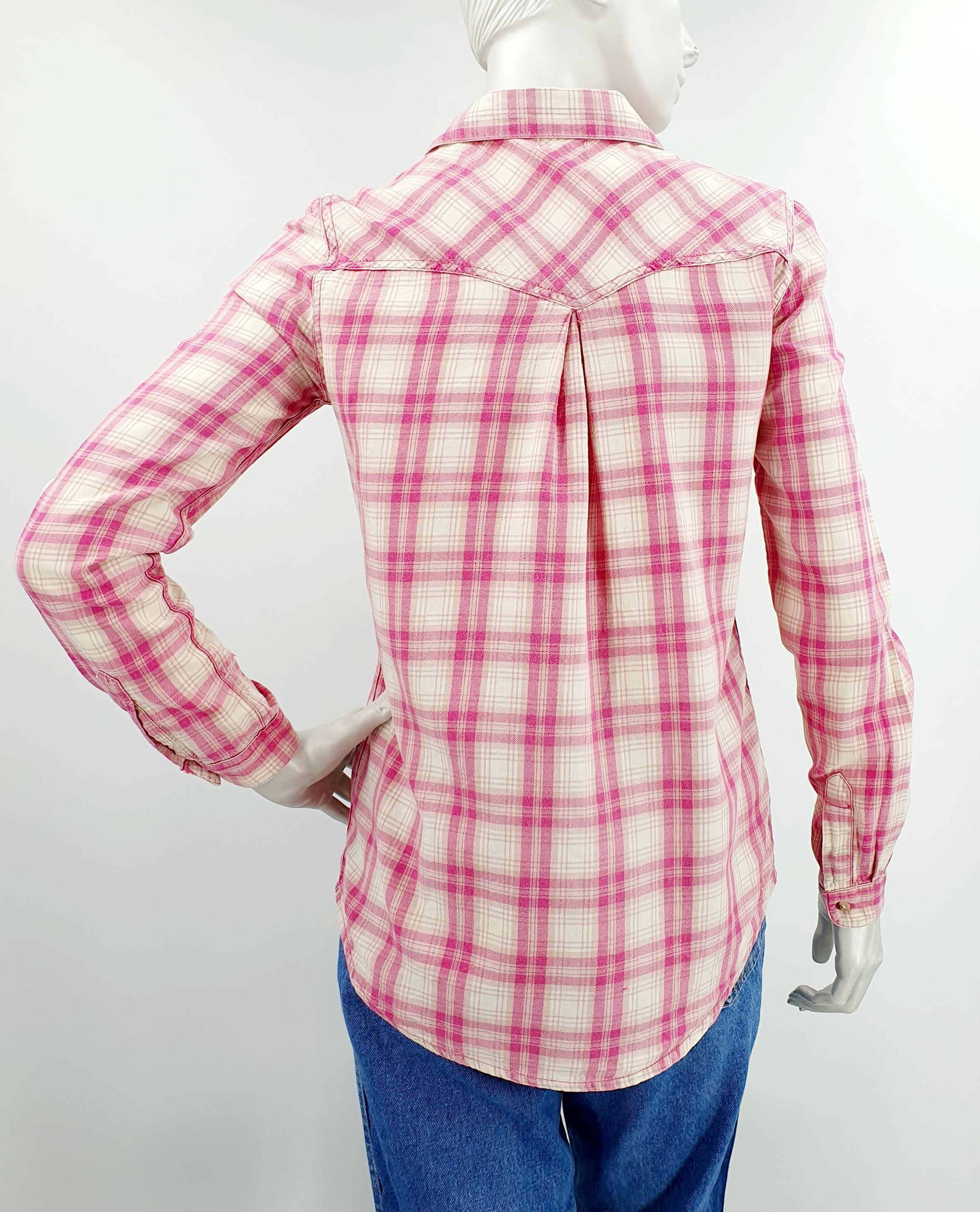 River Island, women's check shirt from the 90s-2000s, size 34