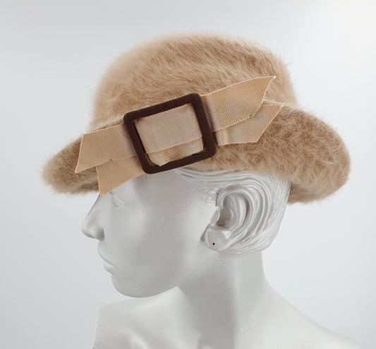 Beige Kangol-melusiinihattu 90-luvulta, käyttämätön, 56cm