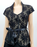 Molly-Jo, short-sleeved party top from the 2000s, size 42