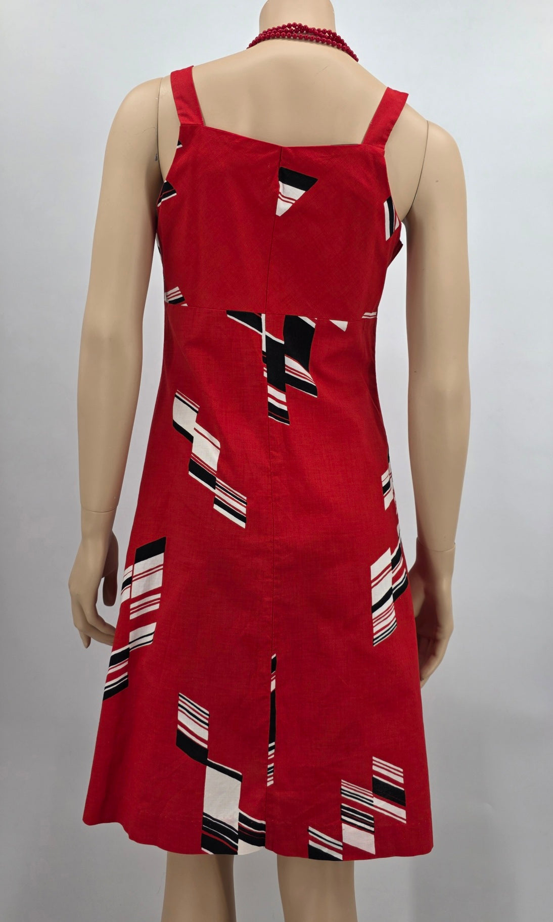 Barbarella, sleeveless summer dress from the 70s, cotton, size 34
