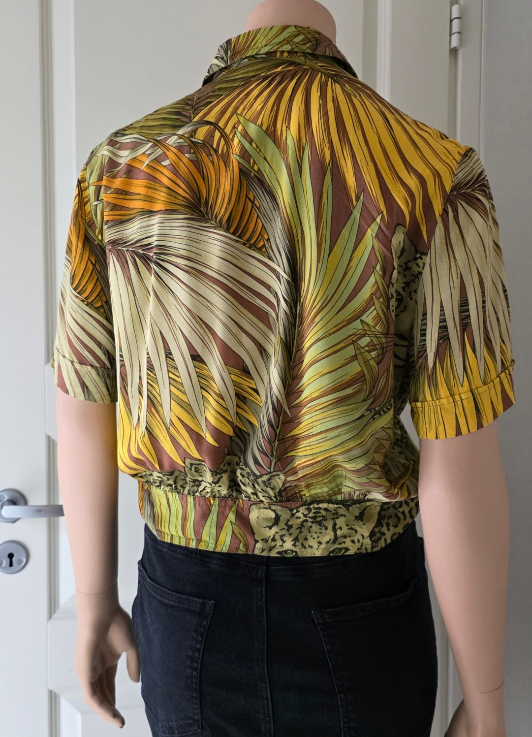 Betty Barclay, jungle print short viscose shirt, size 38/40