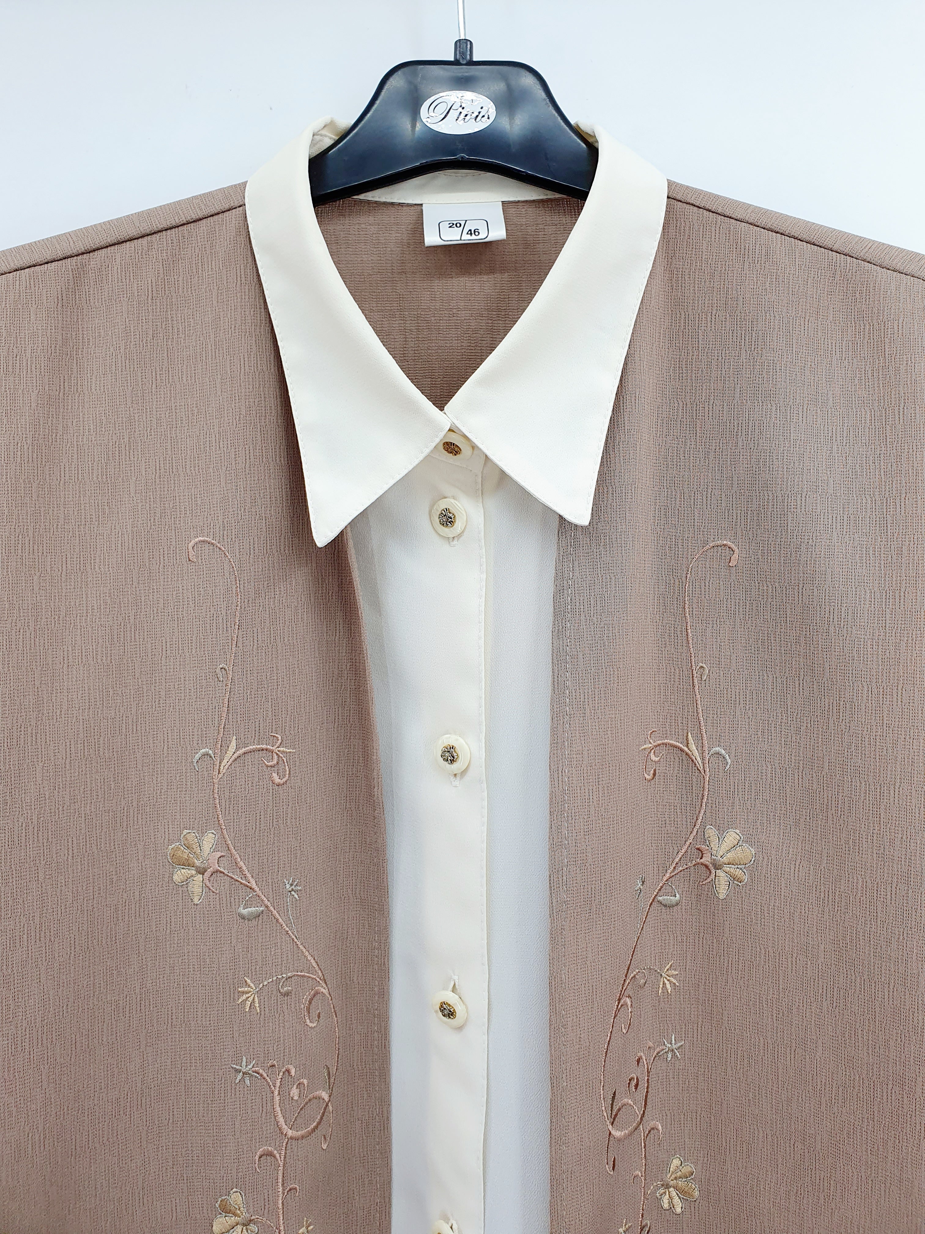 Beige women's jacket from the 90s, size 46