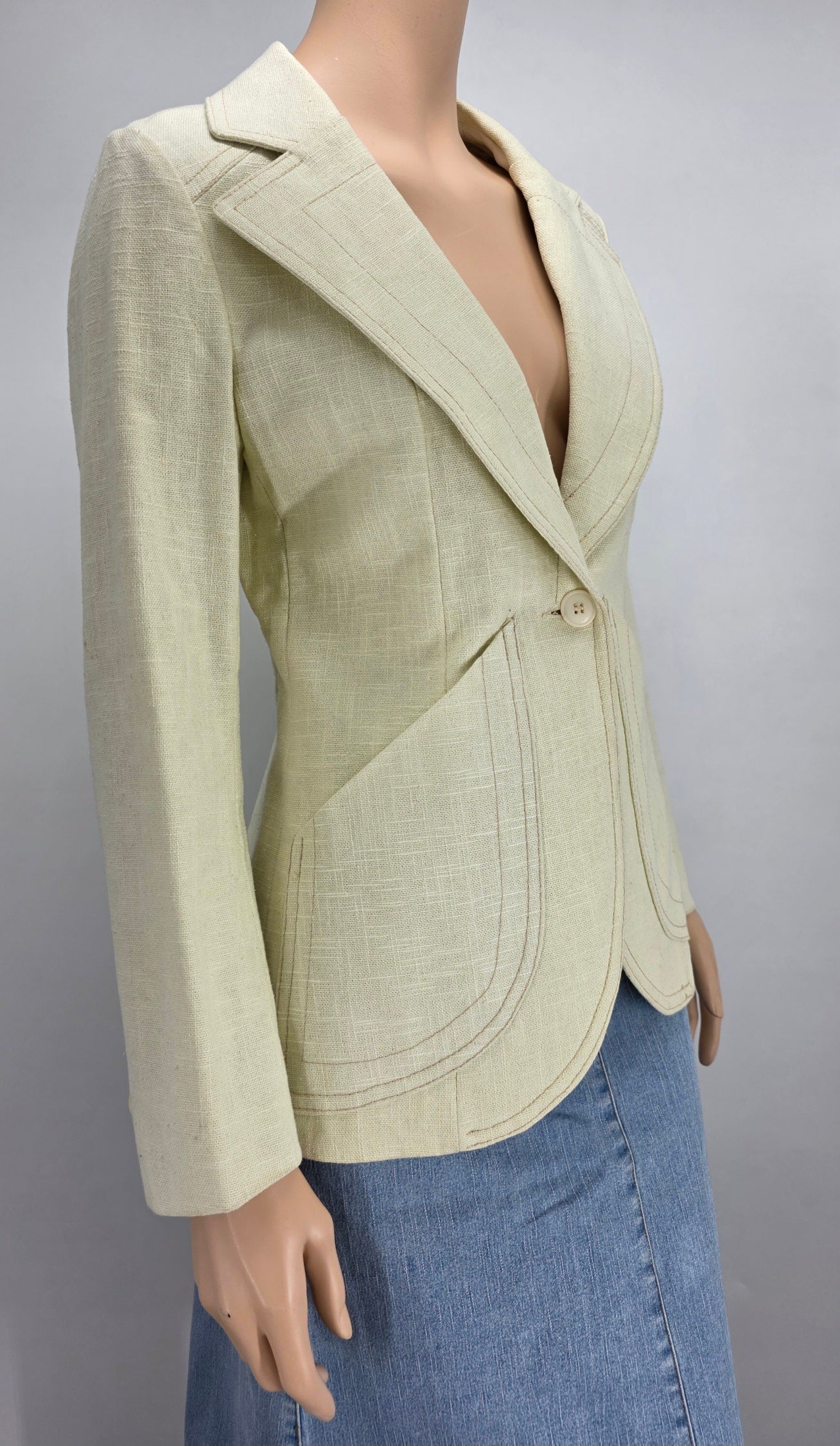 Dixi Coat, off-white women's blazer from the 70s, size 34-36