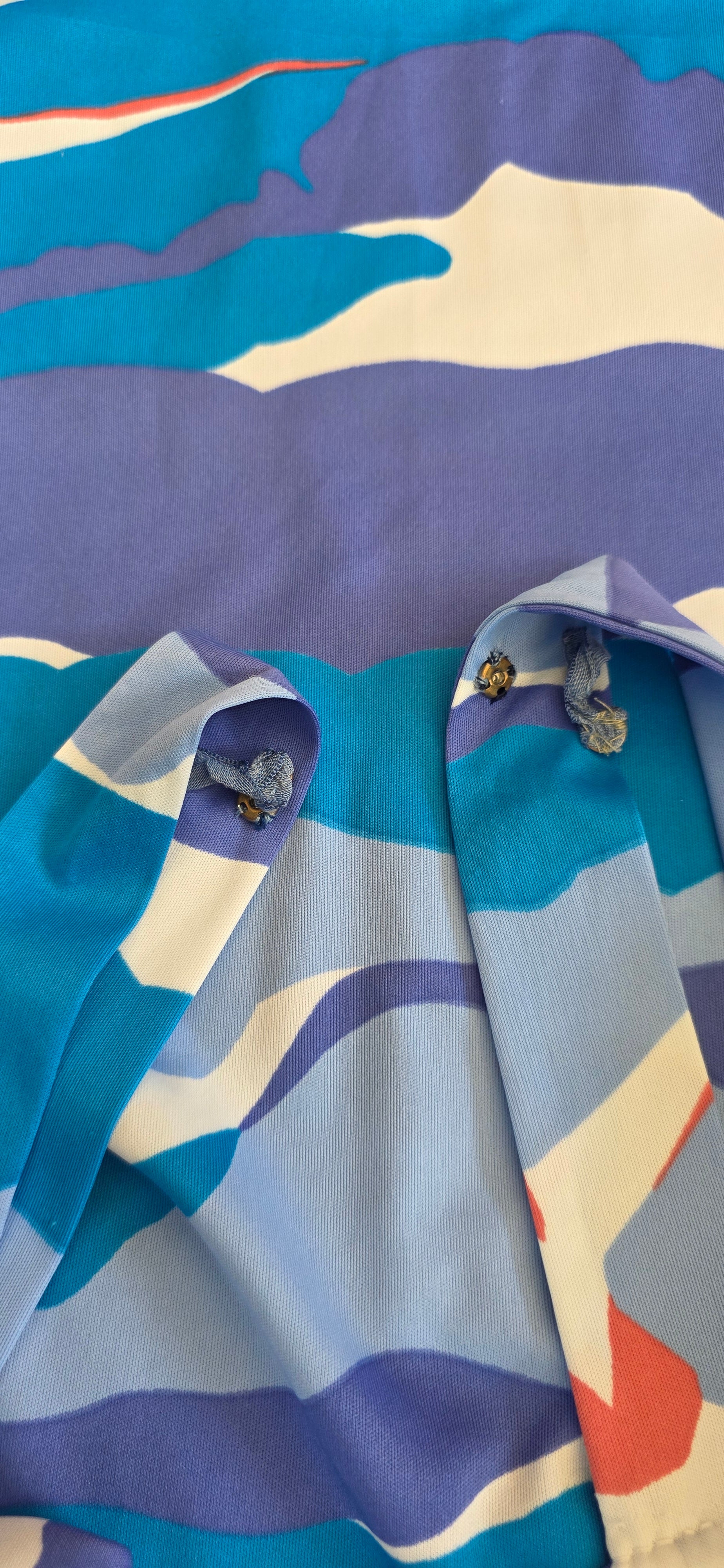 Tergal, sleeveless summer dress from the 70s-80s, size 40-42