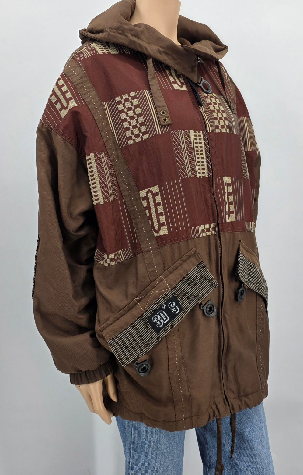 Skila, Finnish unisex lightweight padded jacket from the 80s, size women's 46-48, men's 2XL-3XL
