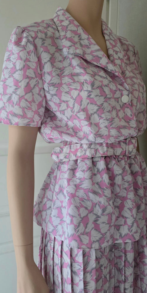 Beverly Santee, pleated dress from the 80s, size 36-38