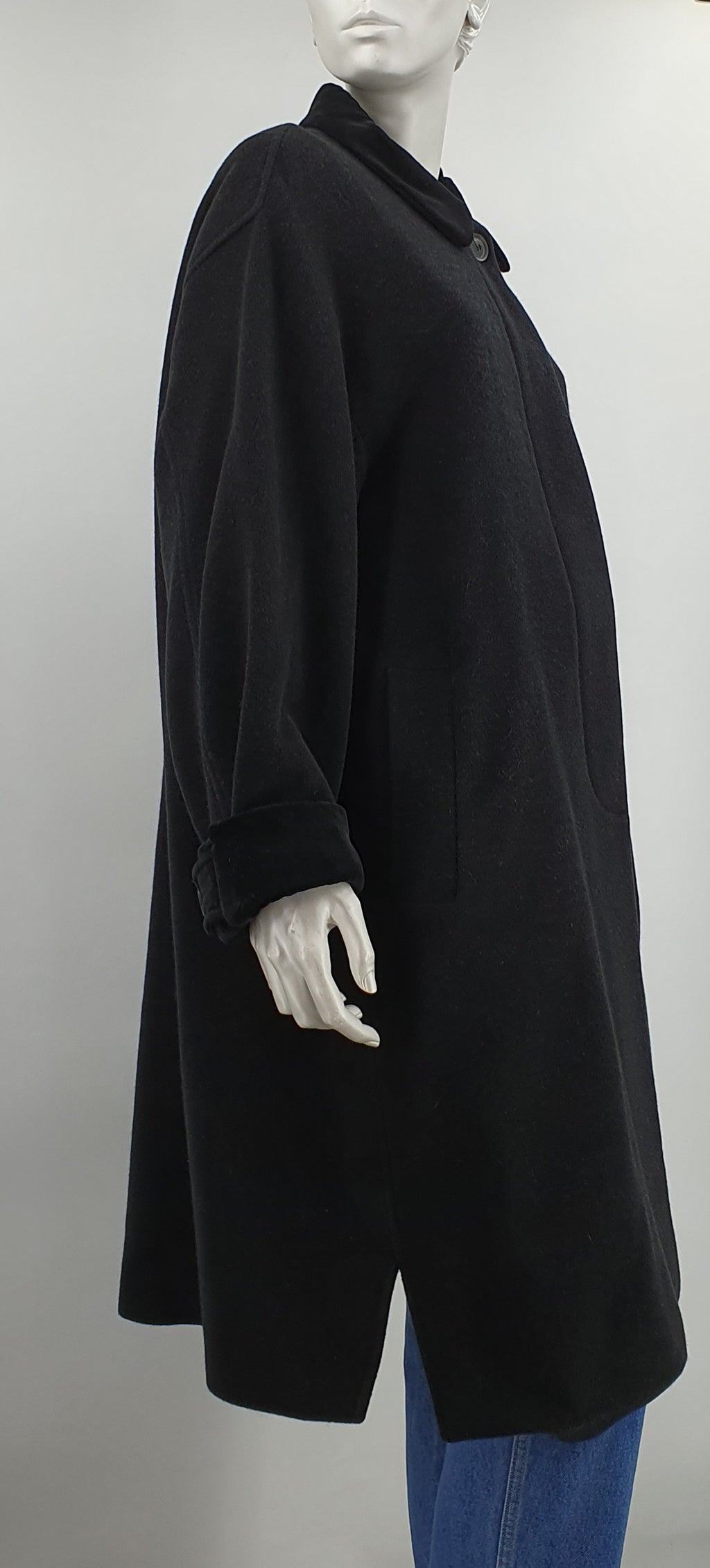 YELL, black cashmere wool jacket from the 90s, size 40-42