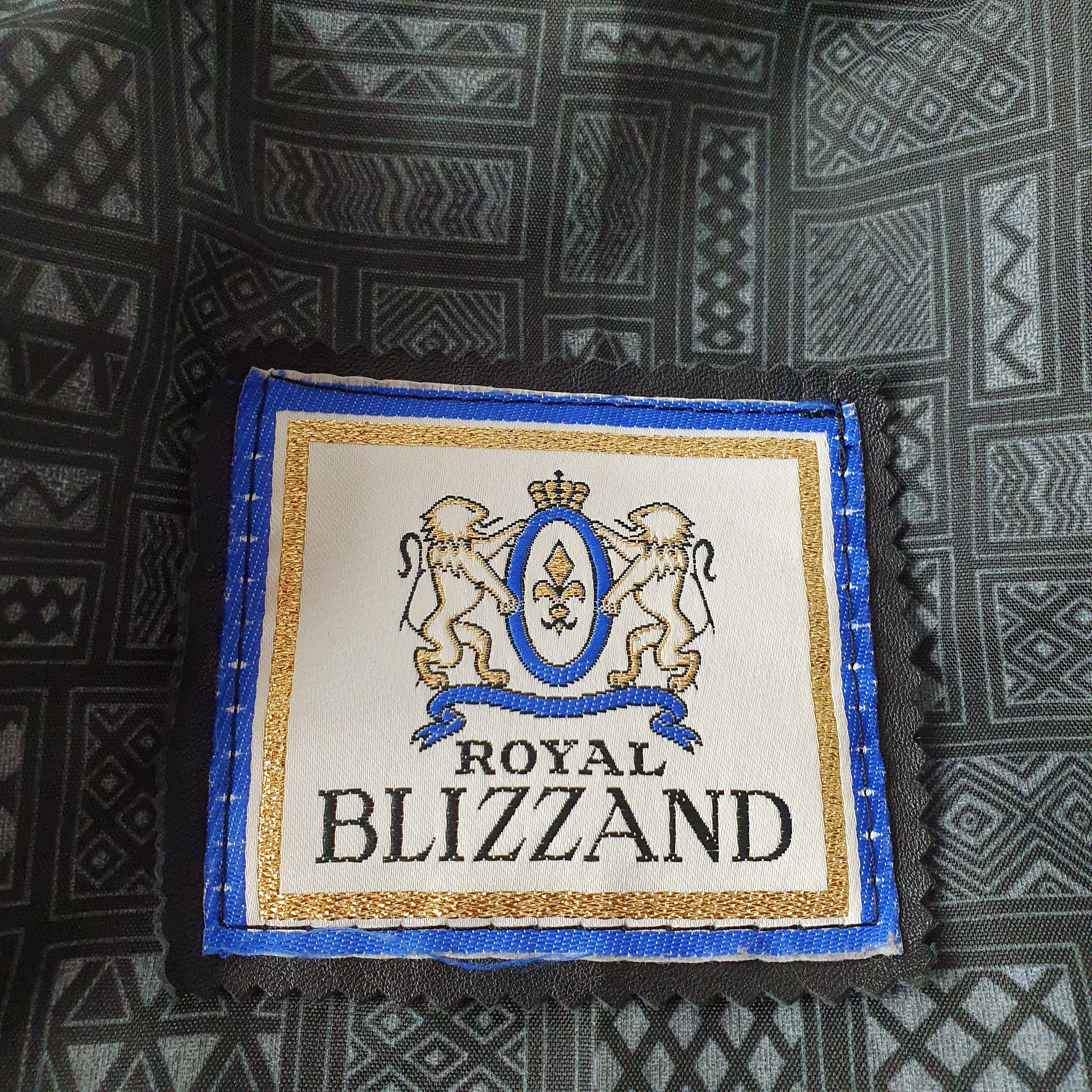 Royal Blizzand, musta nahkatakki 80-90-luvulta, koko 40-42-44