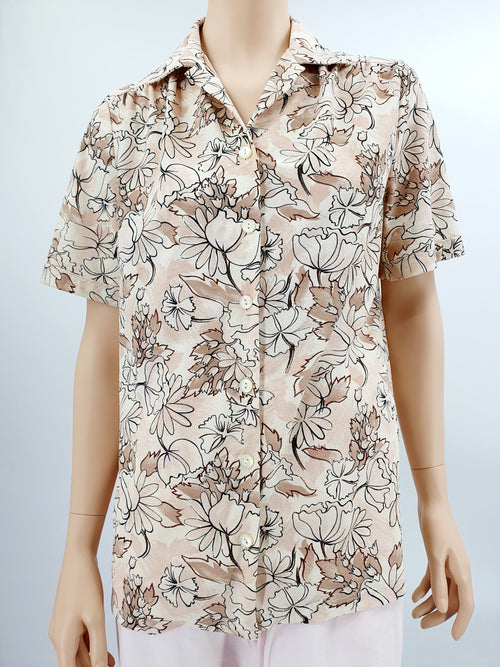 Finnwear, light-colored vintage shirt from the 70s-80s, size 38-40