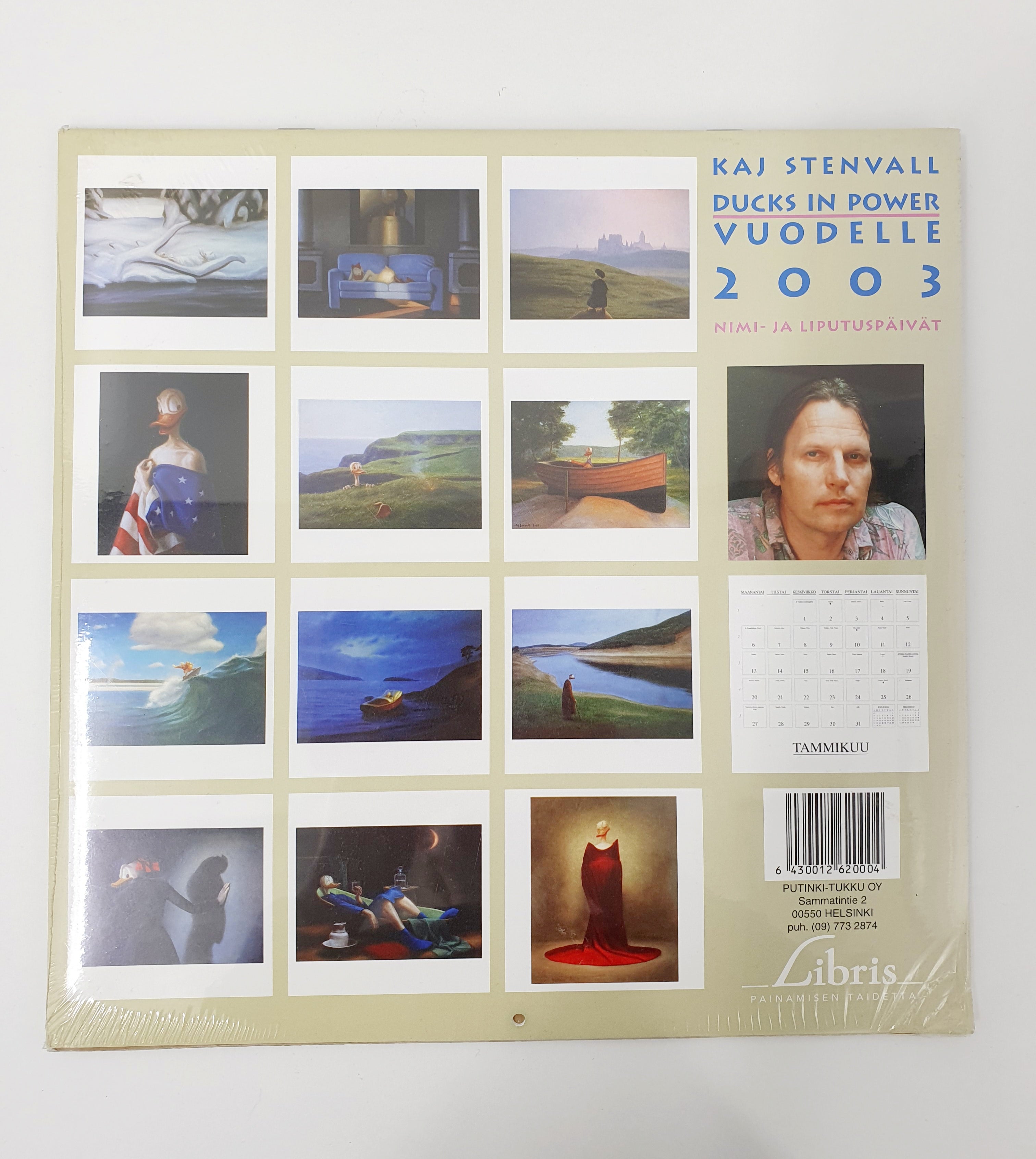 Kaj Stenvall Ankka kalenteri vuodelta 2003 Käyttämätön Kuva takakannesta