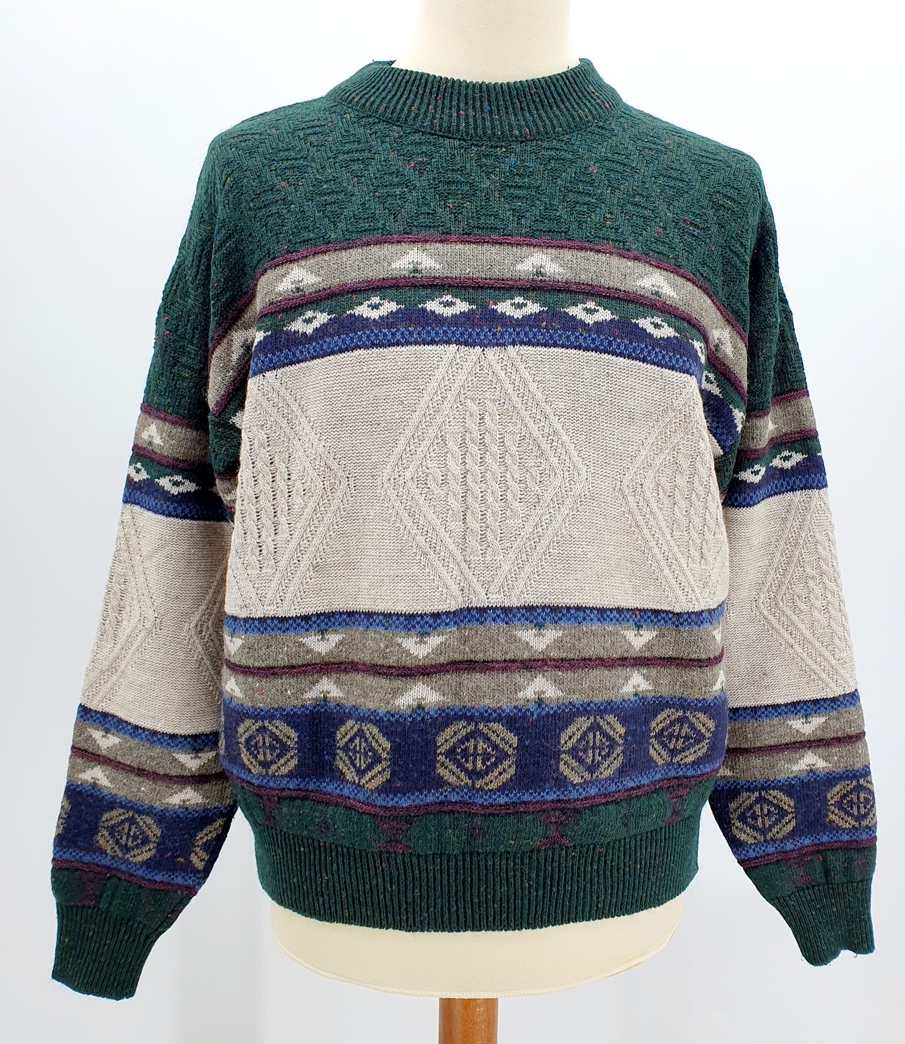 Miesten kotimainen vintage villapaita 90-luvulta