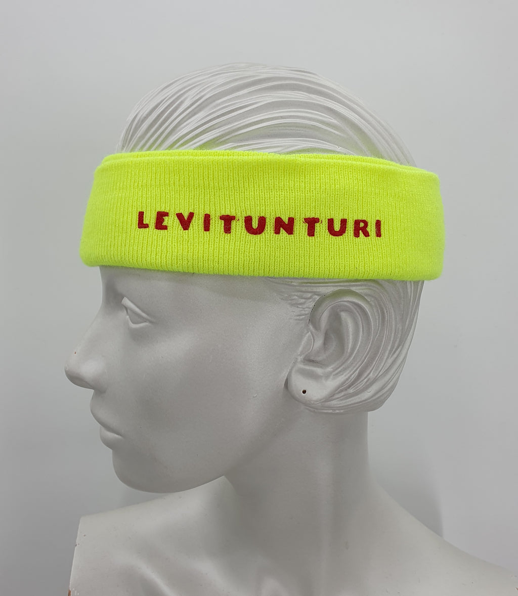 Levitunturi, neonkeltainen pääpanta 90-luvulta 