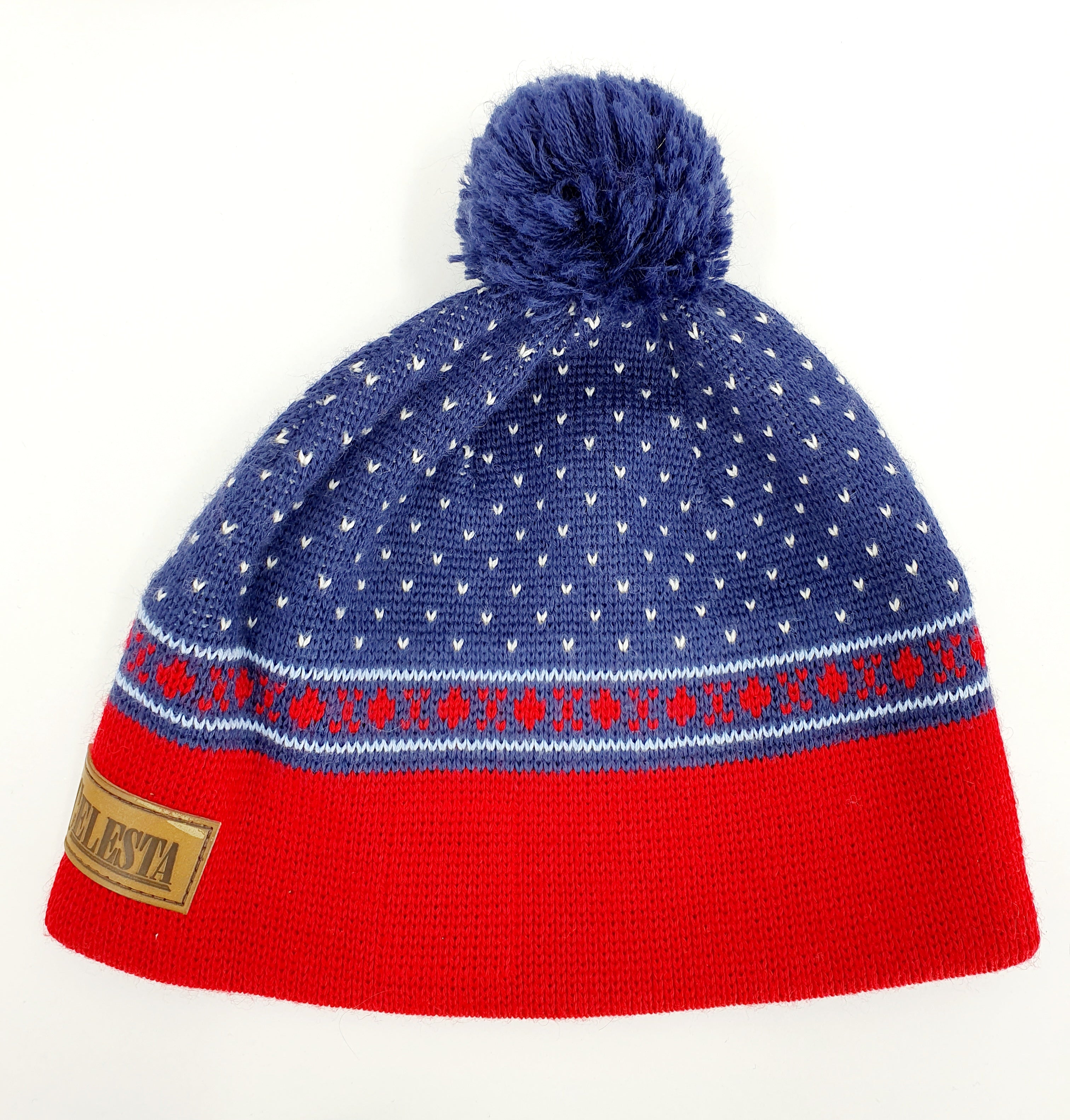 Nevil, a purple and red beanie from the 90s