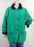 Just In, green mid-season jacket from the 90s, women's size 42-44, men's L