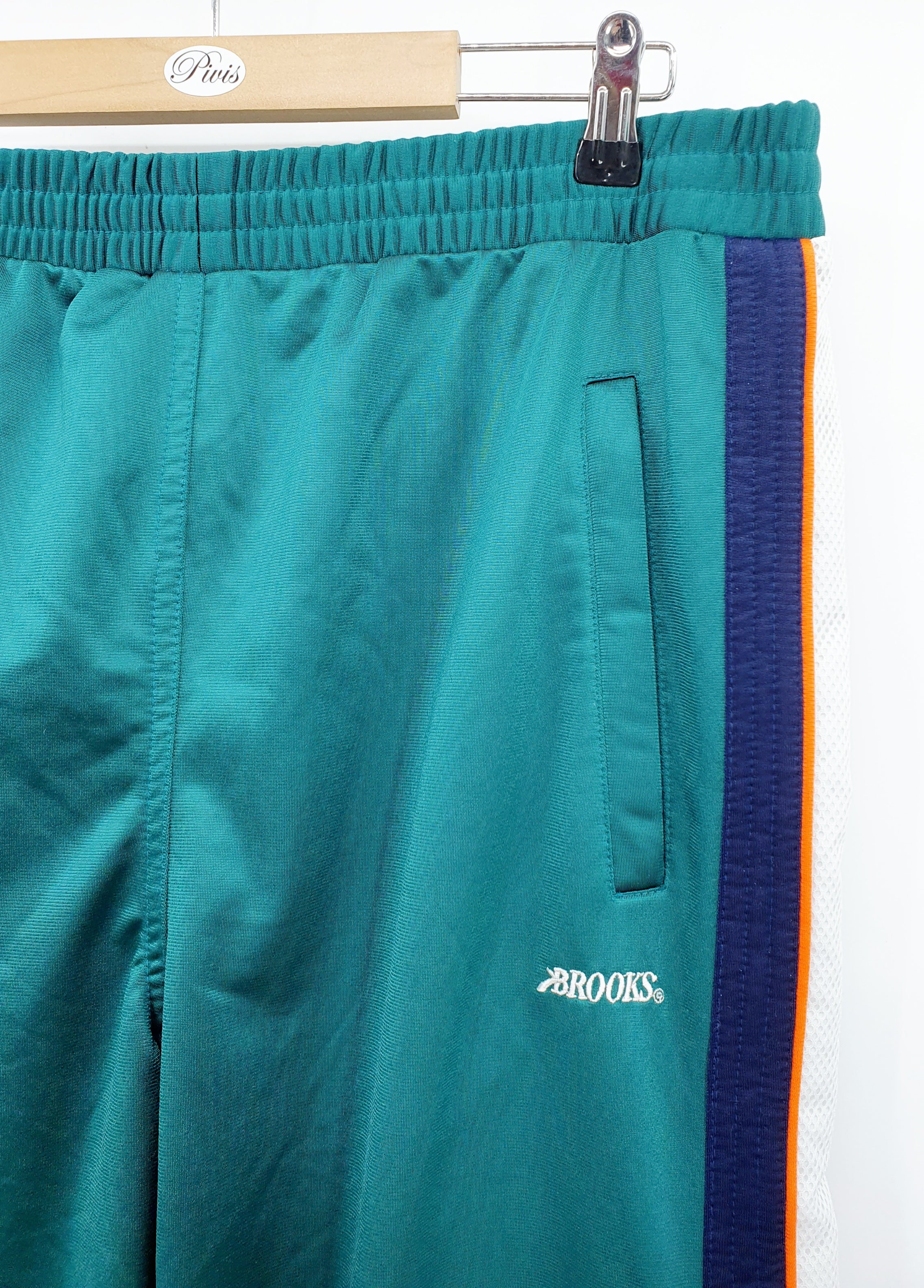 Brooks Retro Nappiverkkarit 90-luku | Tummanvihreä | Koko 44-46 | Vintage