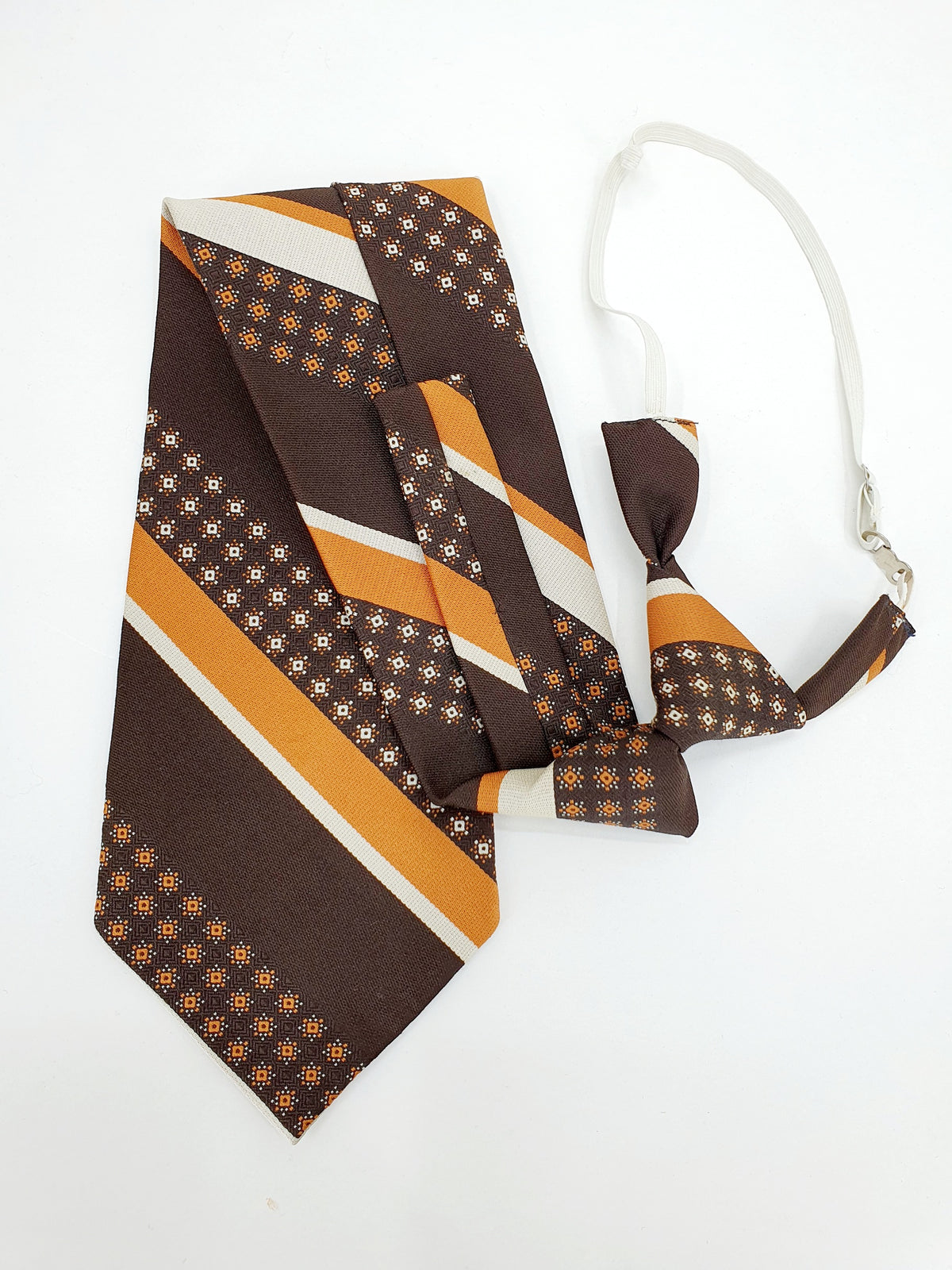 Trevira retrokravatti kuminauhalla, 70-luku 