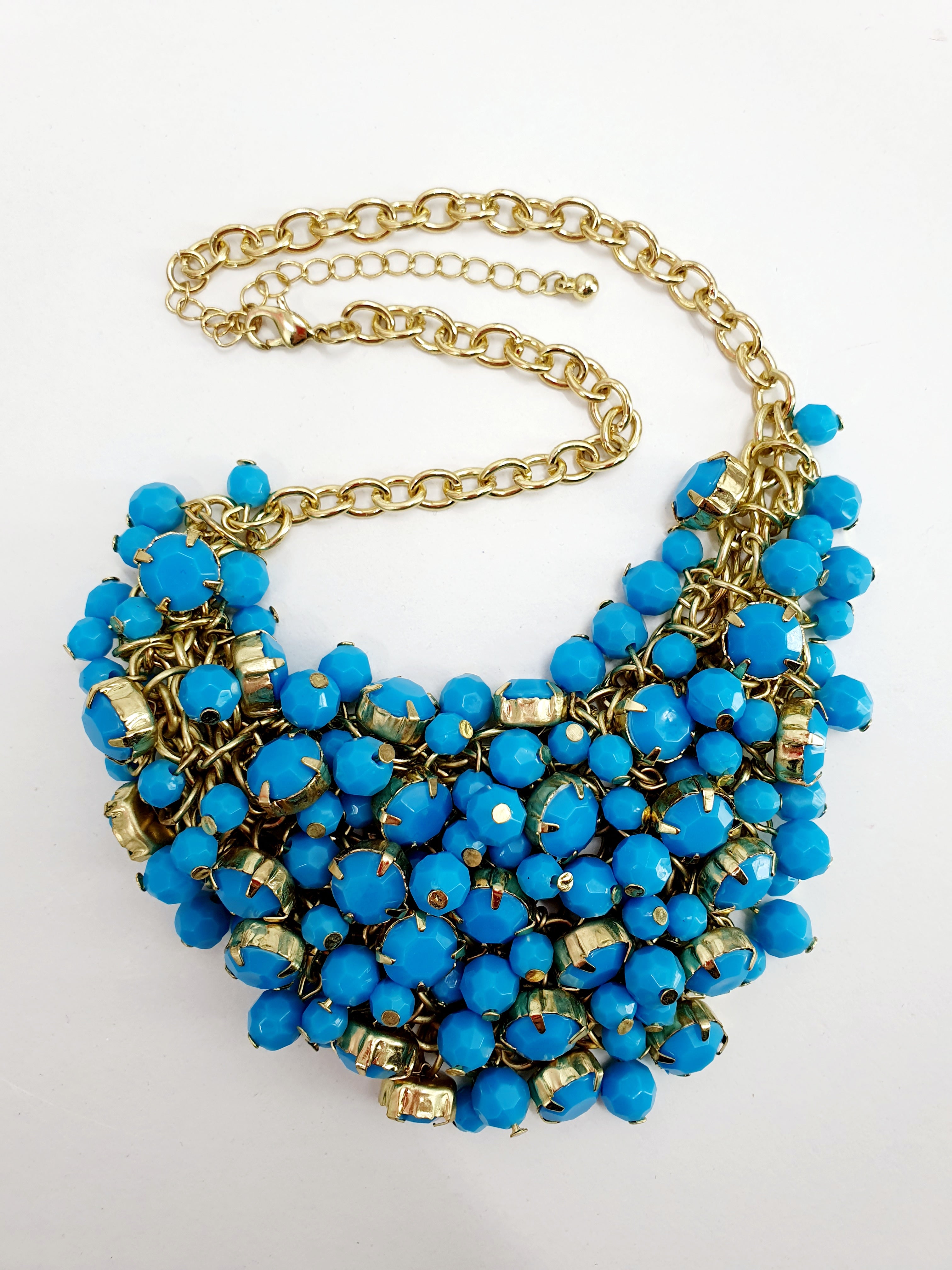 Turquoise blue secondhand necklace, length 37cm