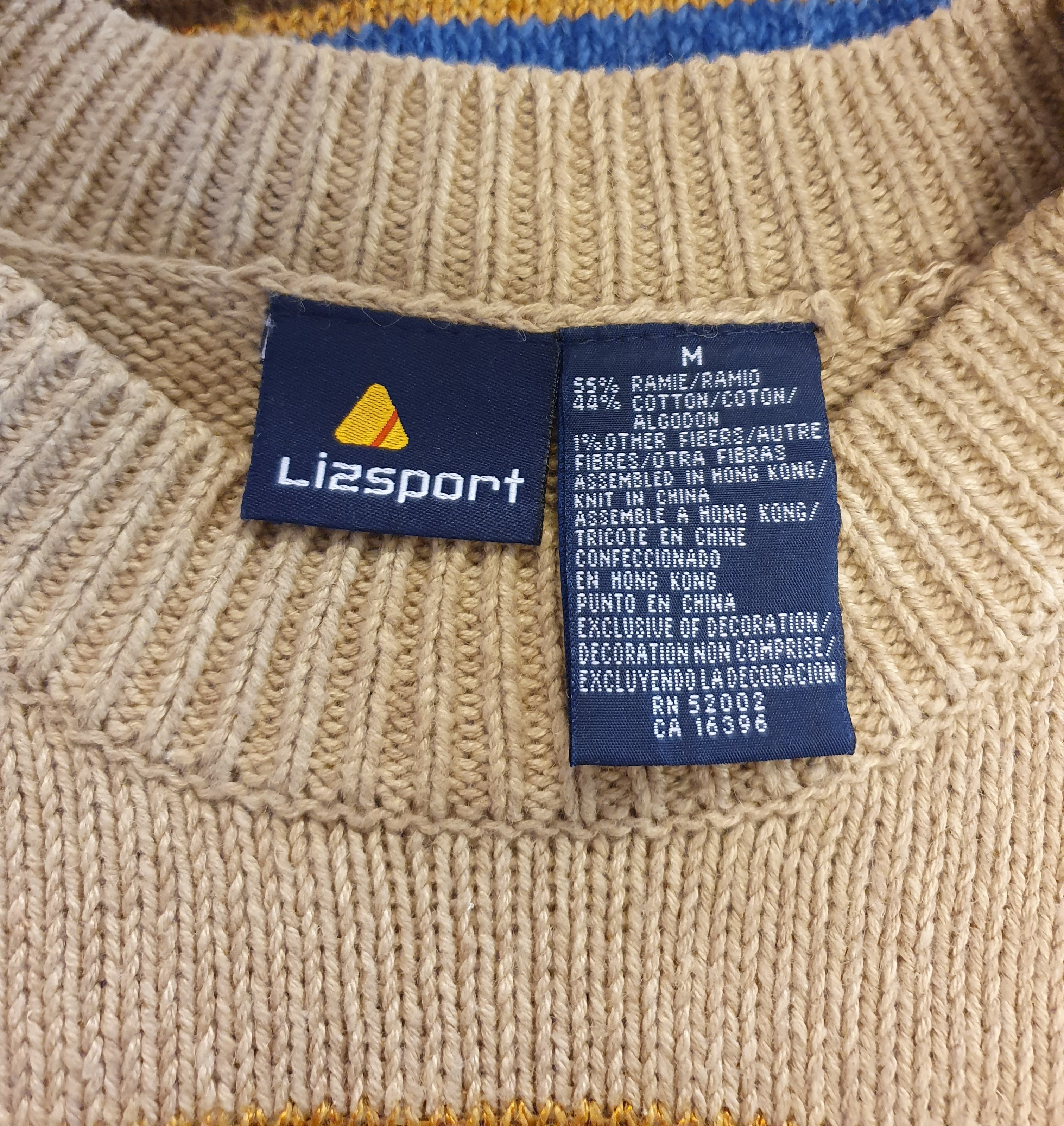 Lizsport, rodeo-themed sweater from the 90s, size 38-40