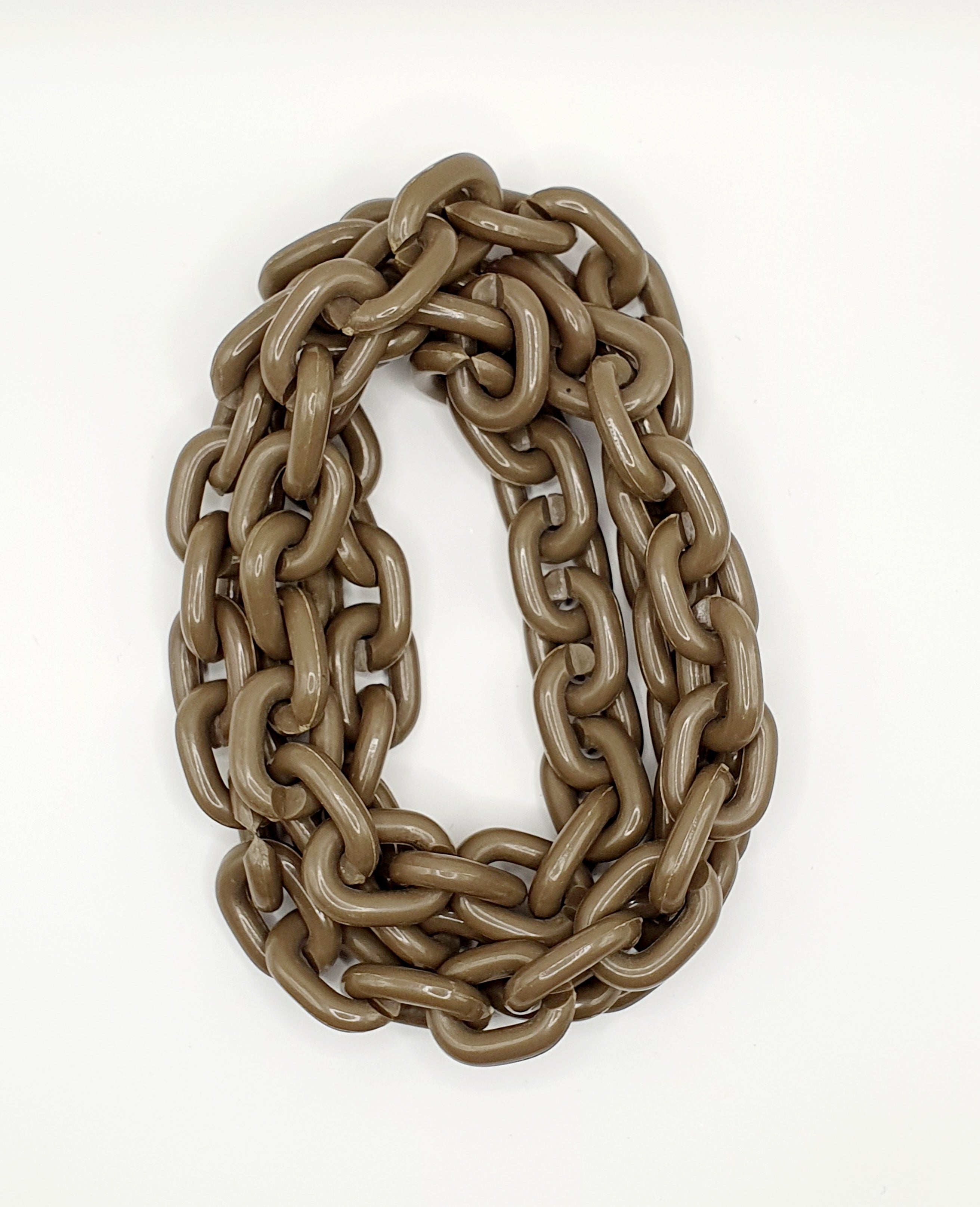 Ketjutyylinen kaulakoru, harmaa/beige