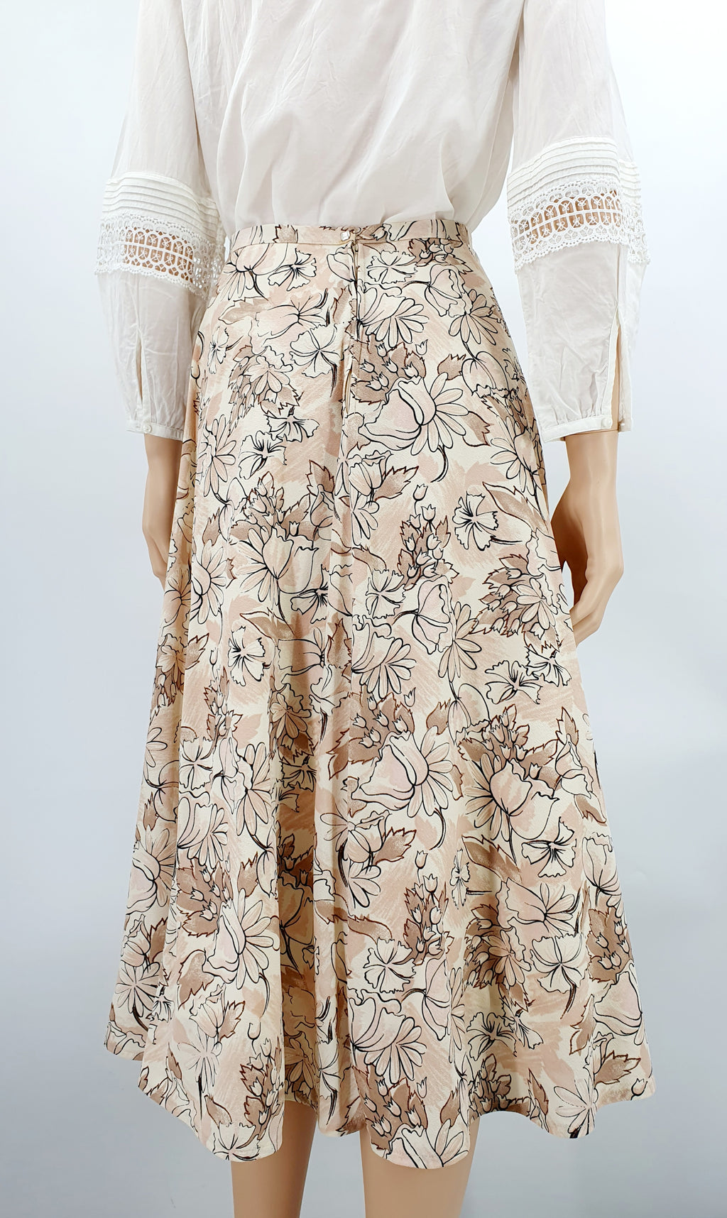 Finnwear, A-line skirt from the 70s-80s, waist 74cm, size 36